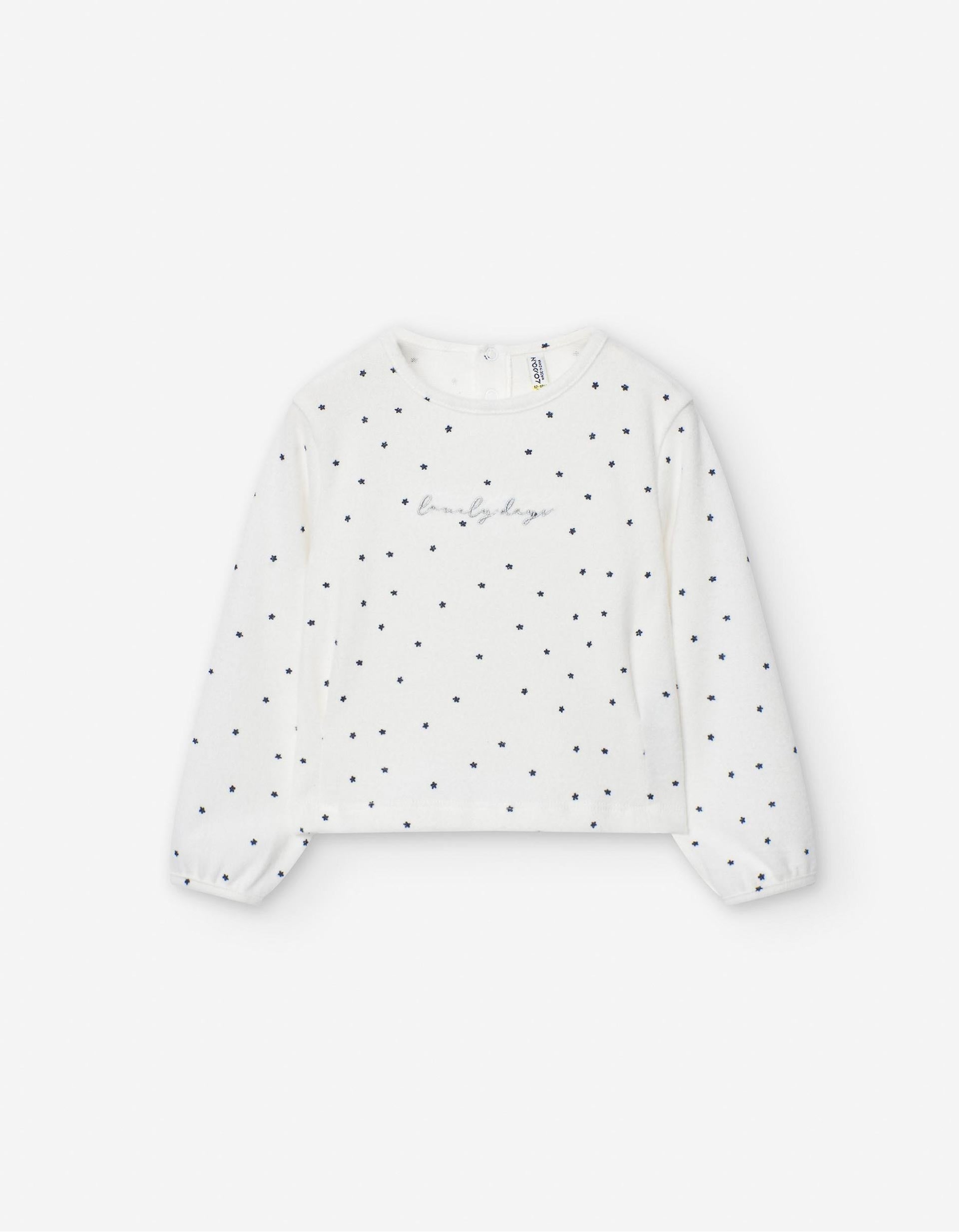 Sweat avec Motif pour Bébé Fille 'Lovely', Blanc