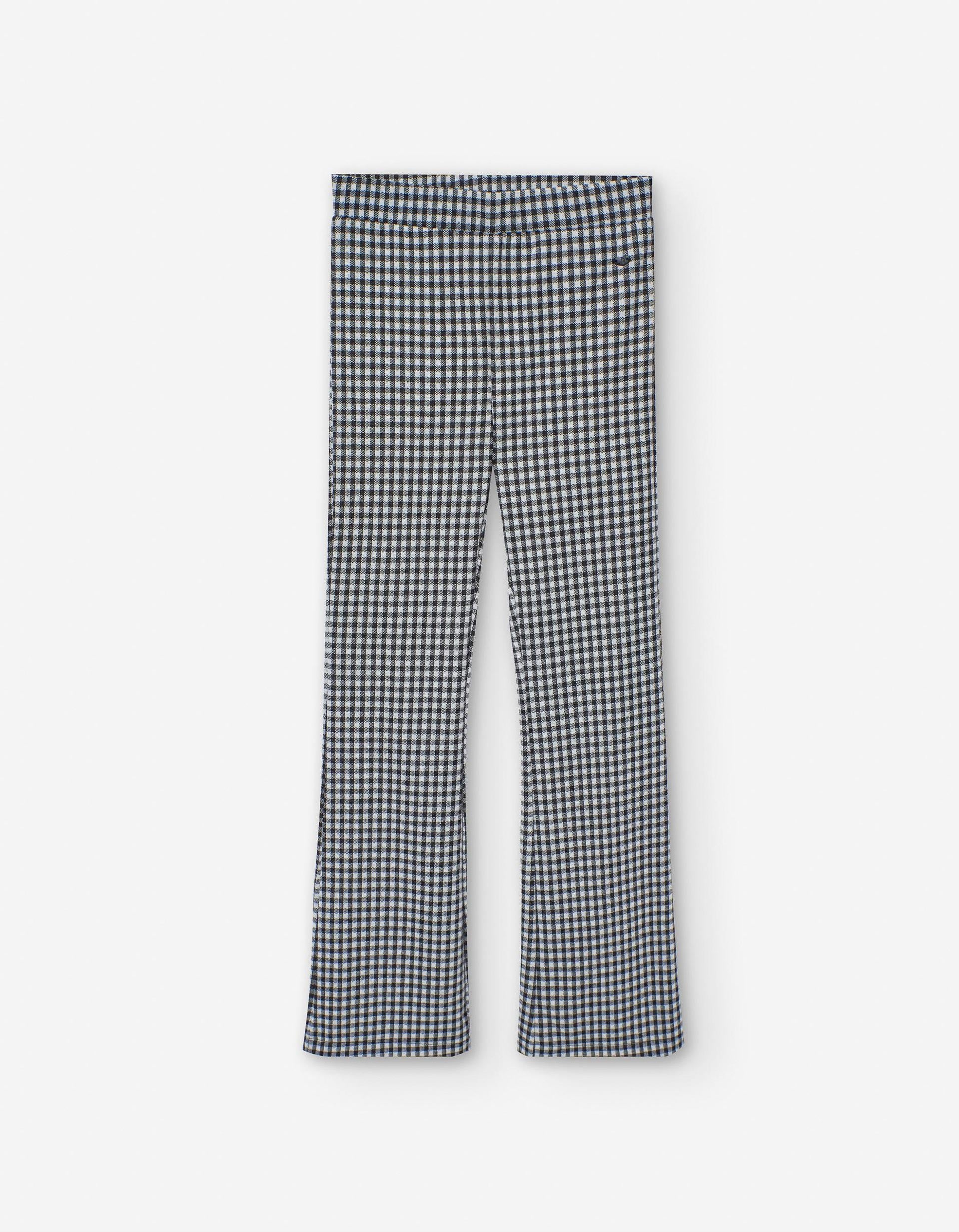 Pantalón Vichy para Niña, Negro/Blanco