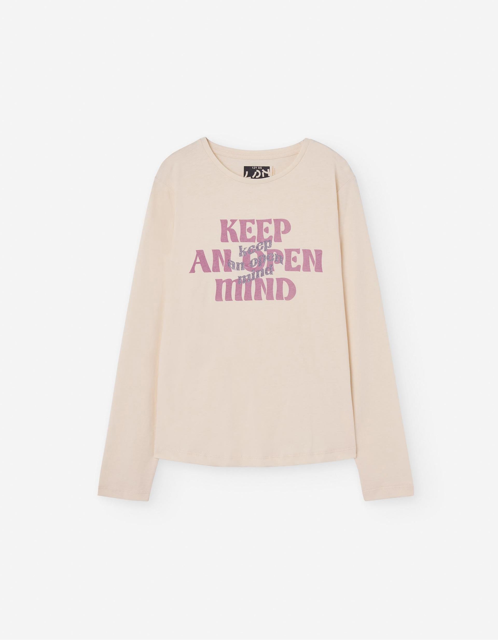 Camiseta de Manga Larga para Niña 'Open Mind', Rosa