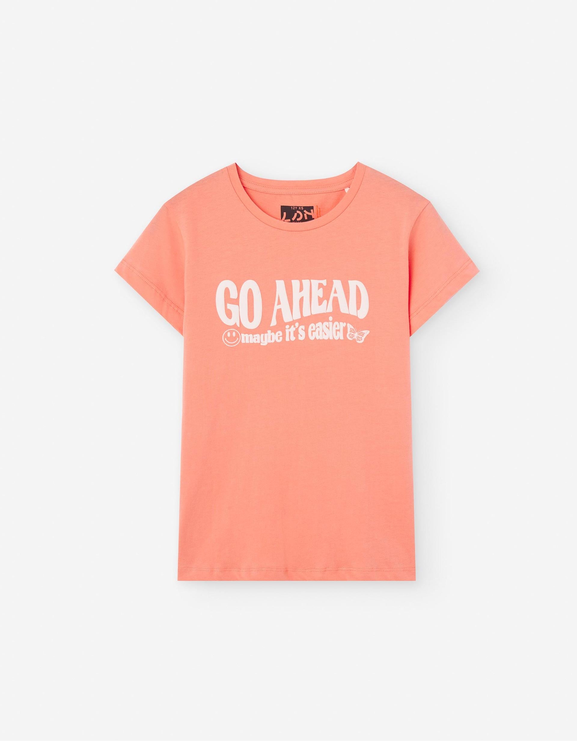 Camiseta para Niña 'Go Ahead', Coral