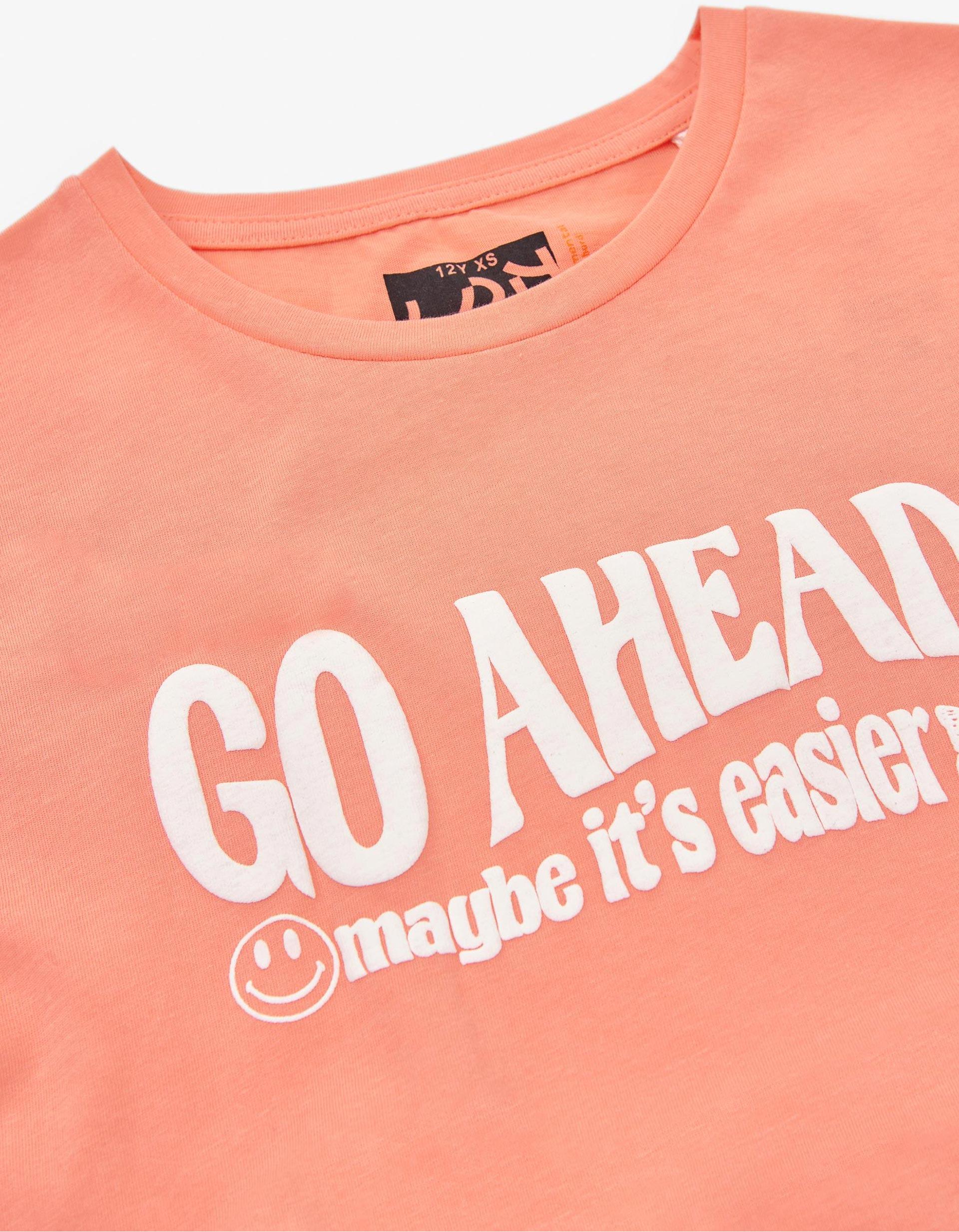 Camiseta para Niña 'Go Ahead', Coral