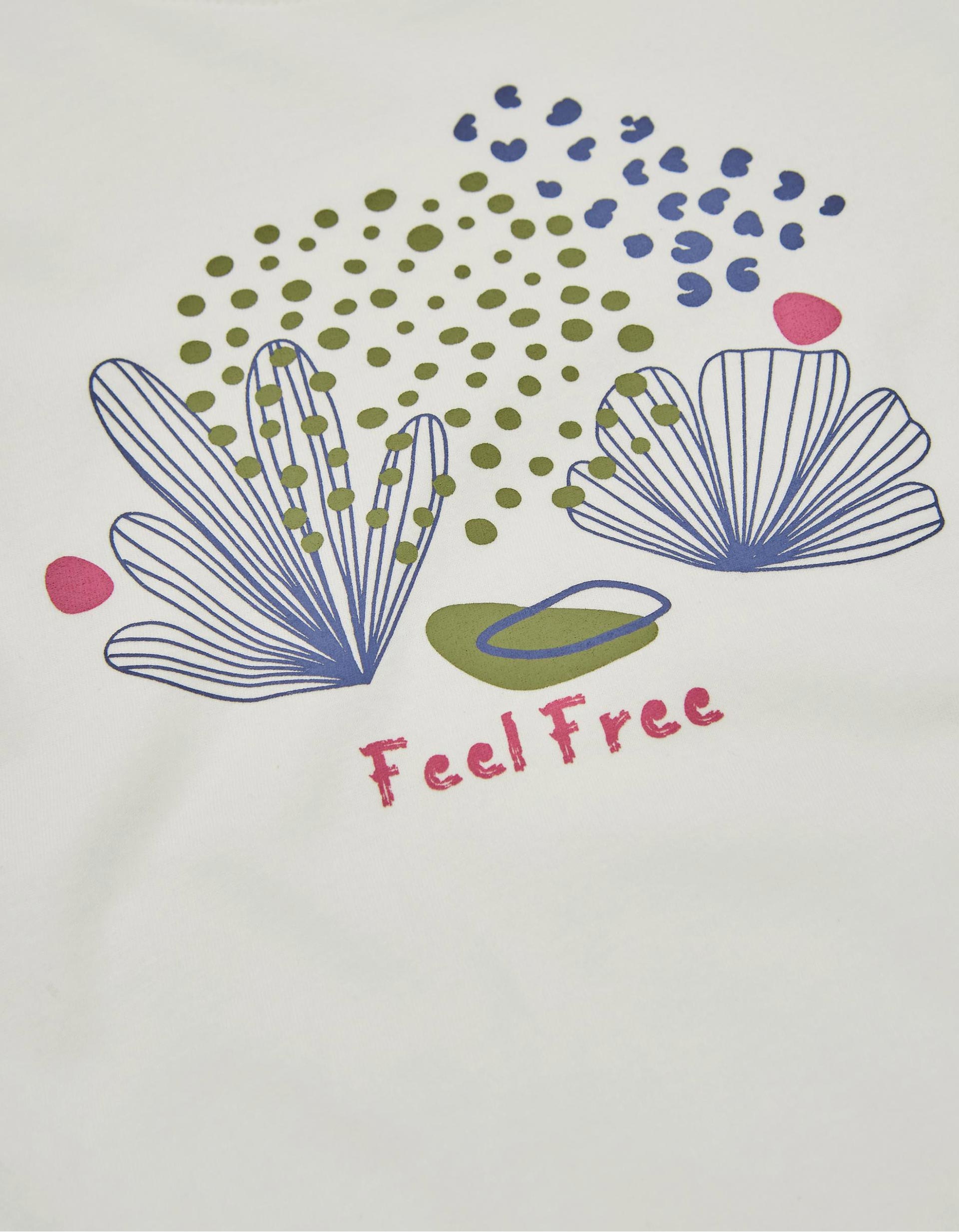 Long Sleeve T-shirt for Girls 'Feel Free', White