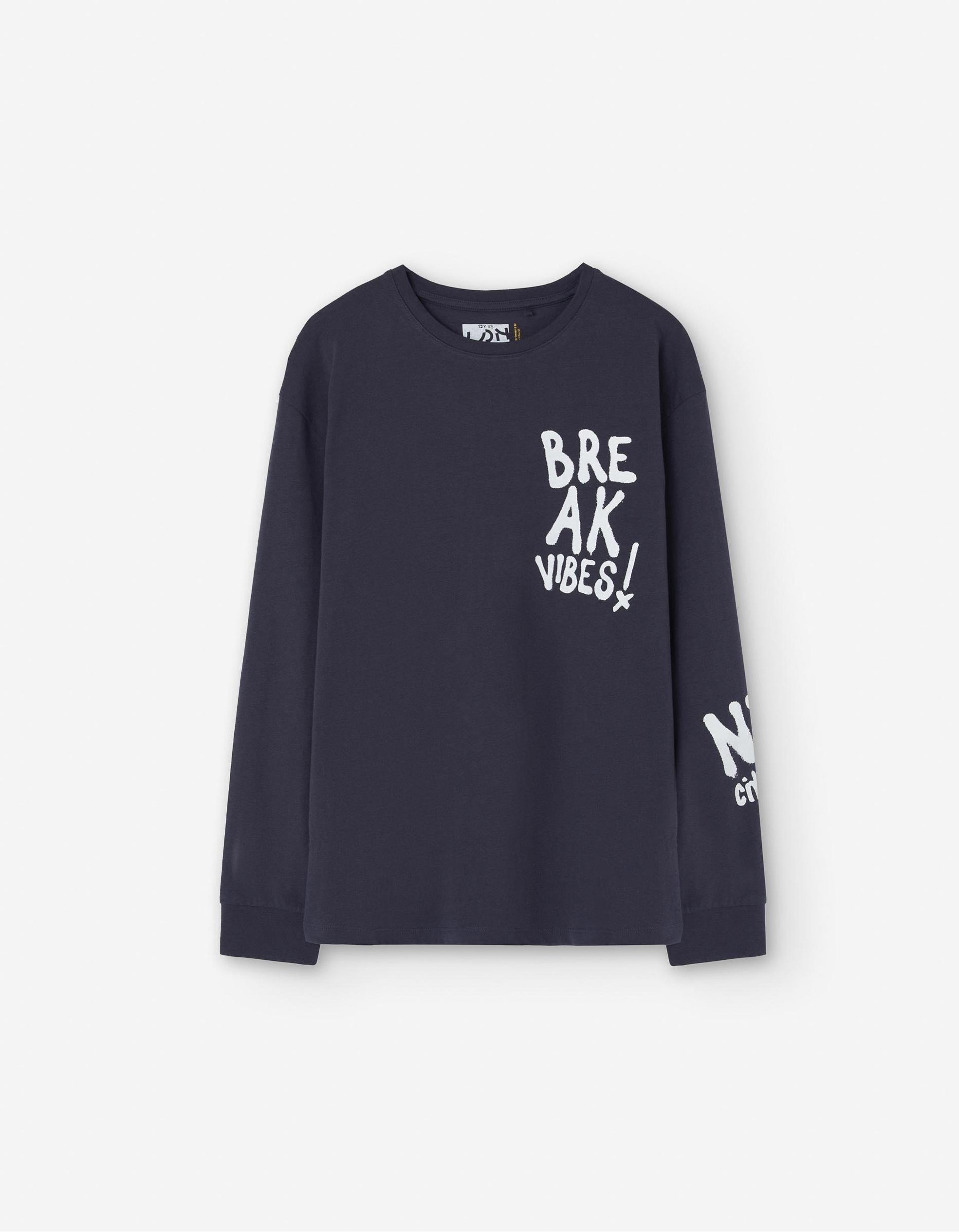 Camiseta de Manga Larga para Niño 'Break Vibes', Azul