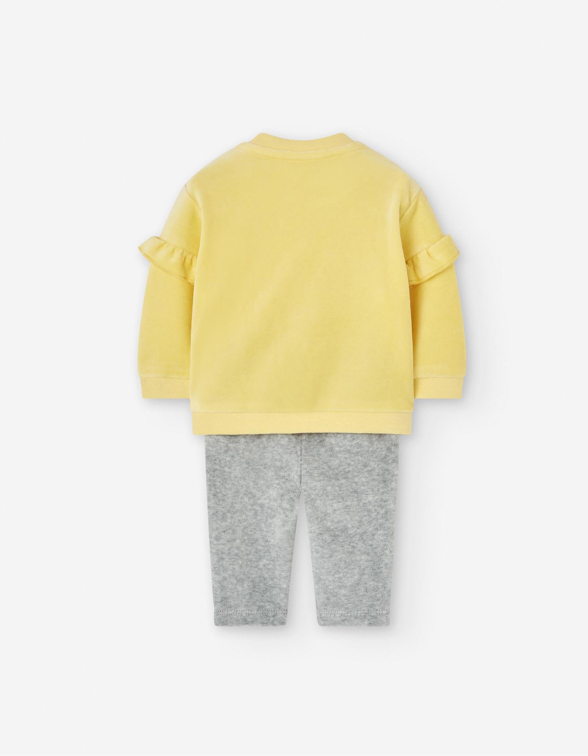 Ensemble de Sweat + Jogpant pour Nouveau-né 'Pingouin', Jaune/Grise