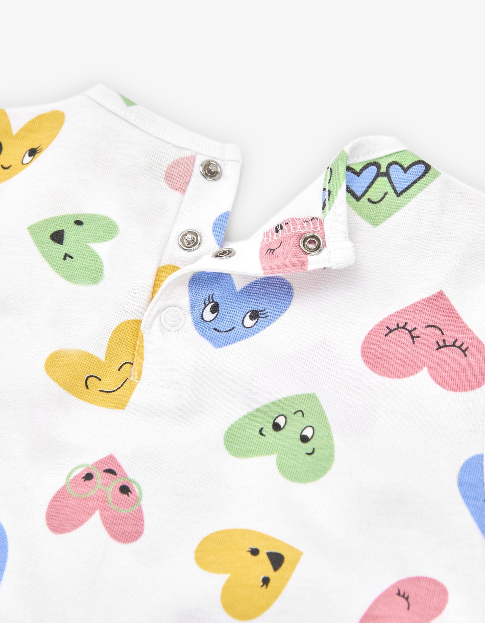 T-Shirt à Manches Longues avec Motif pour Bébé Fille 'Love', Blanc