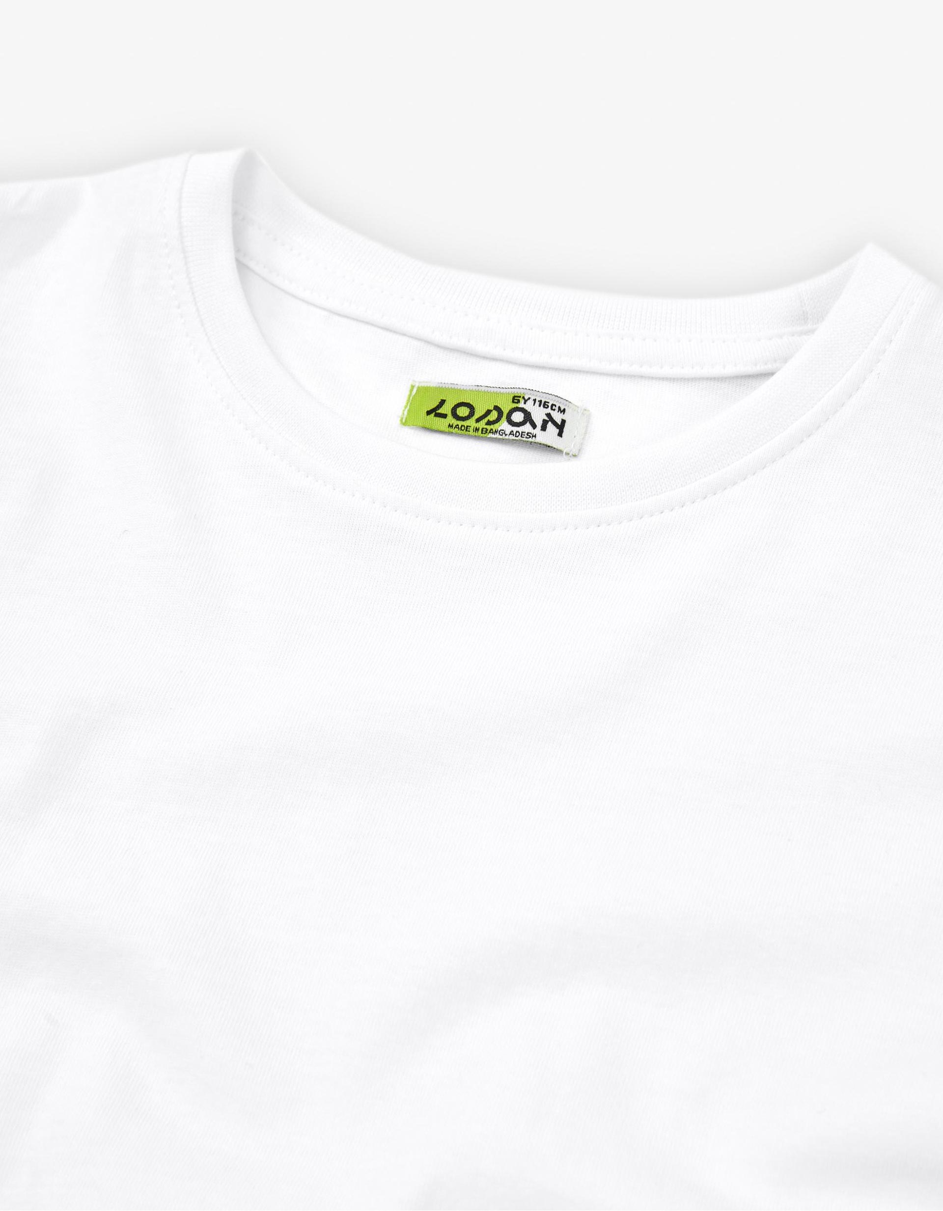 Plain T-shirt for Boys, White