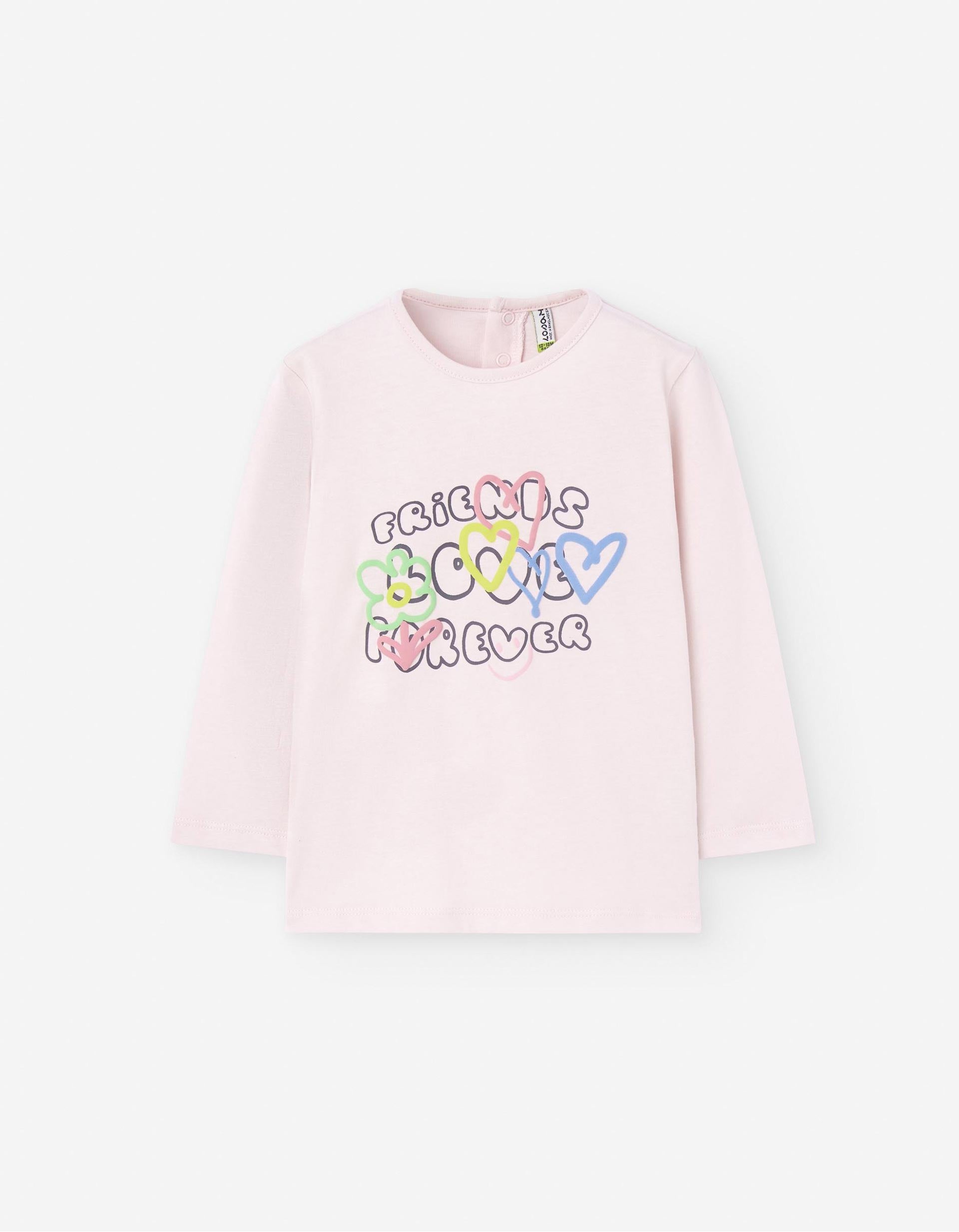 T-Shirt à Manches Longues pour Bébé Fille 'Forever', Rose