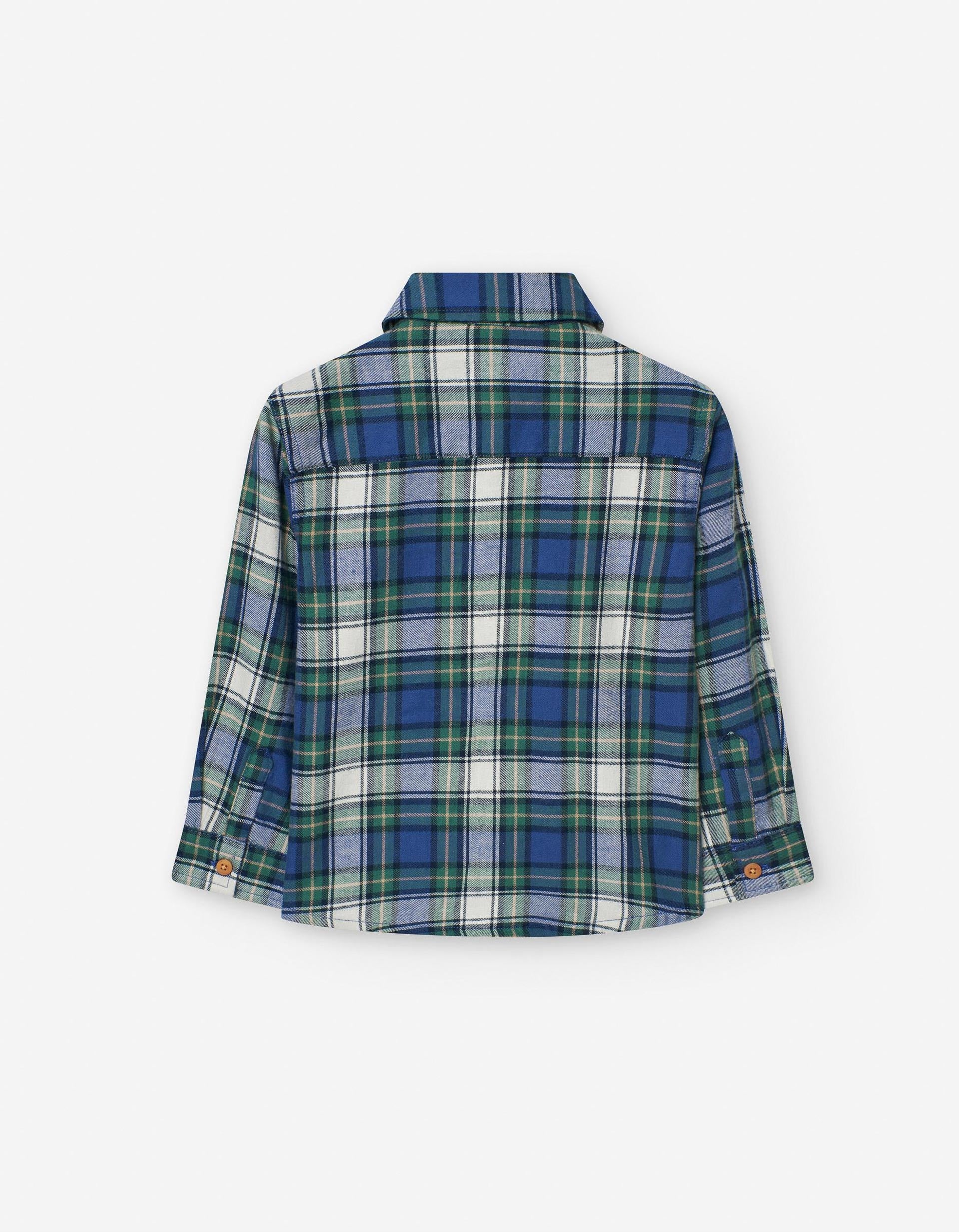 Camisa con Cuadros para Bebé Niño, Azul