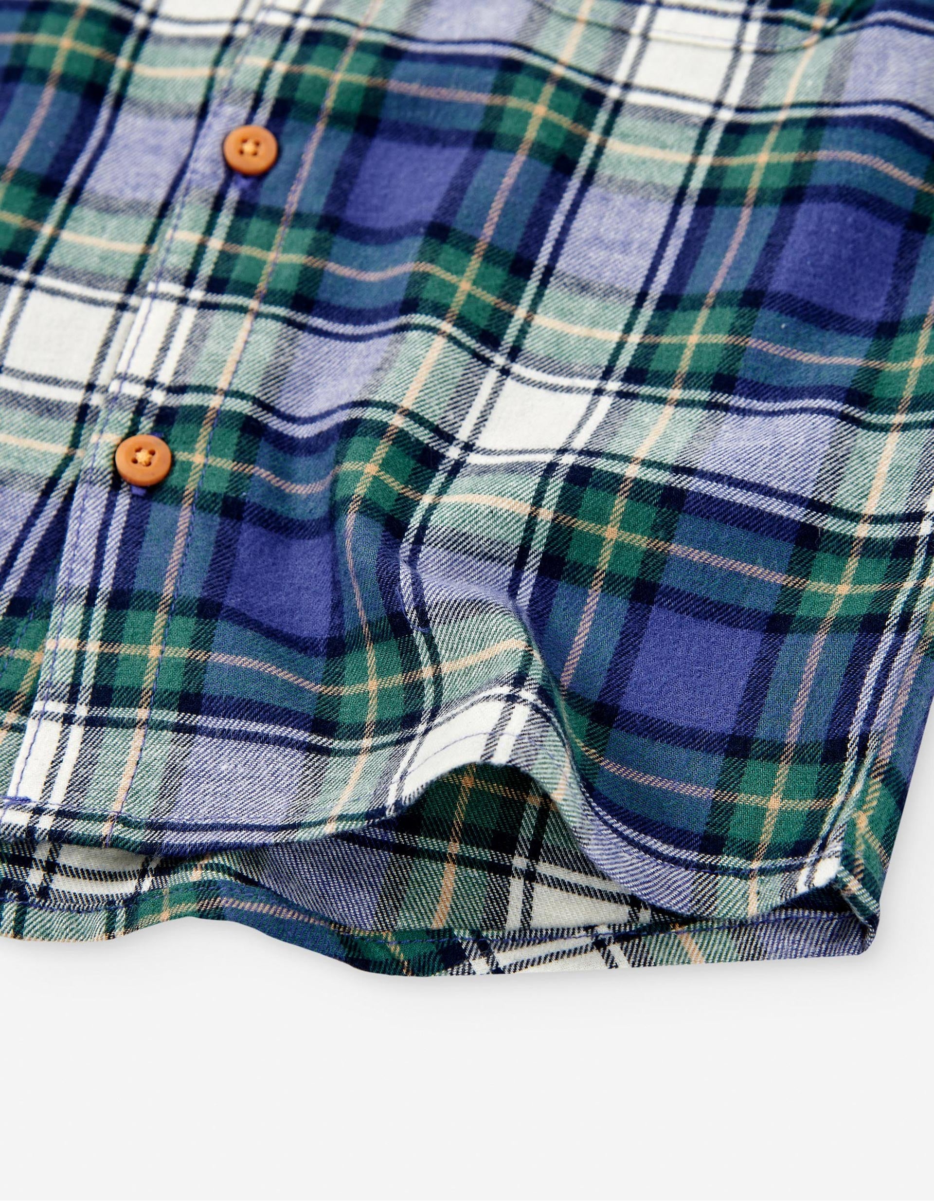 Camisa con Cuadros para Bebé Niño, Azul