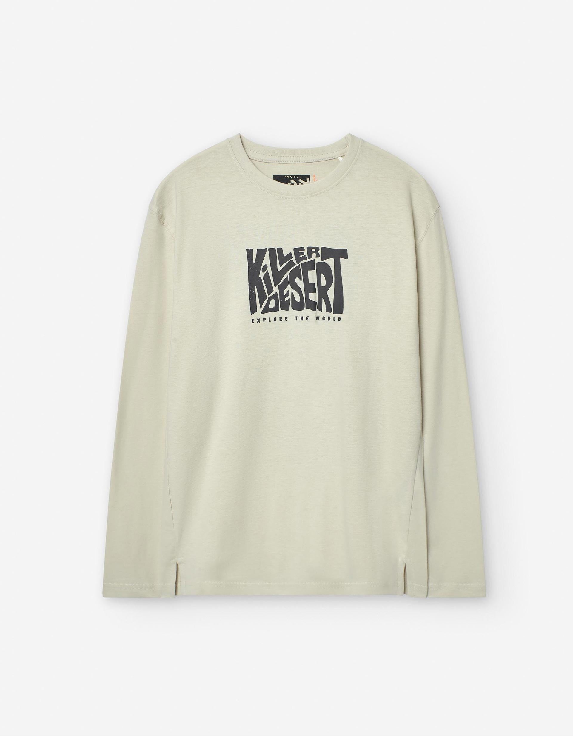 Camiseta de Manga Larga para Niño 'Killer Desert', Beige