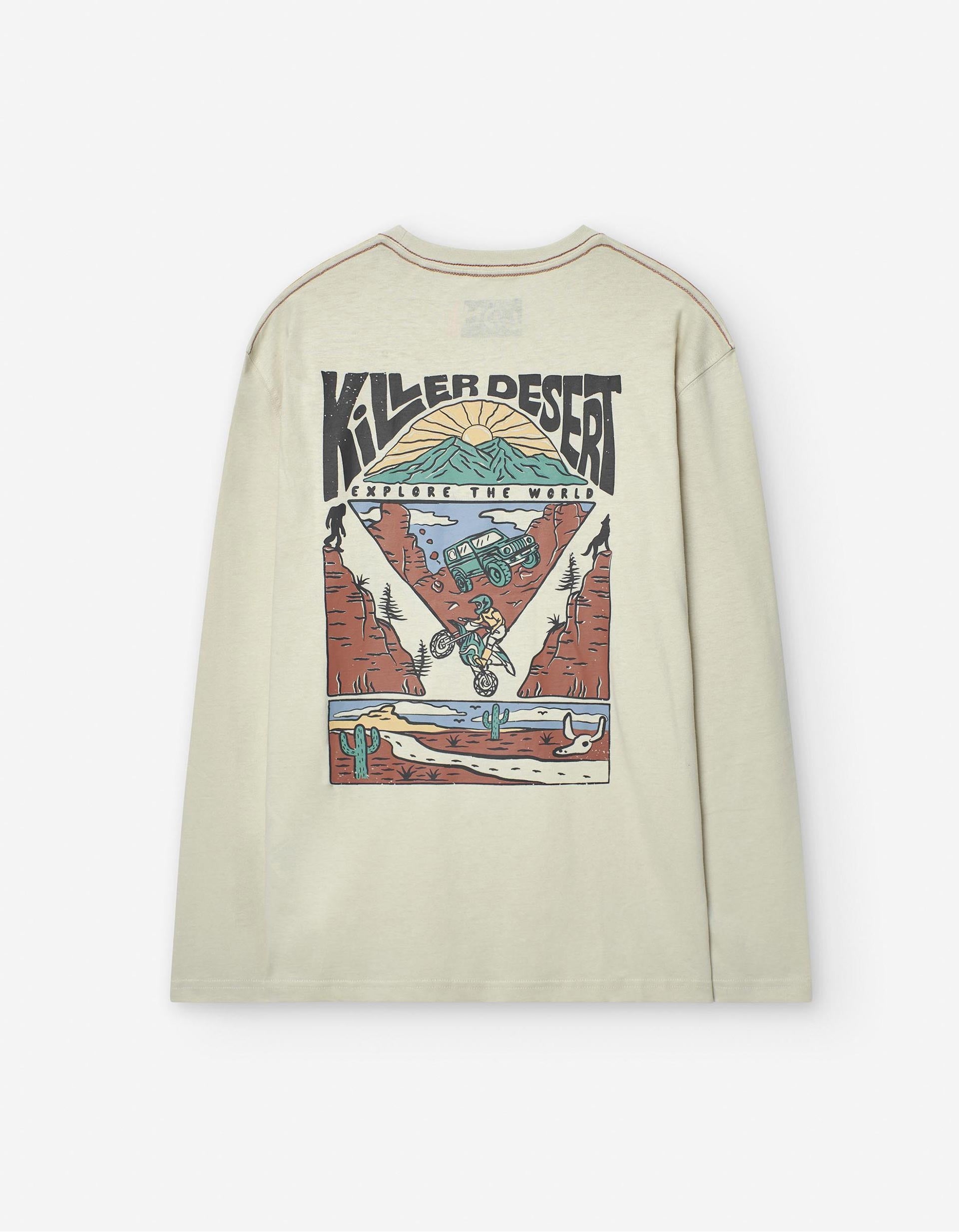 Camiseta de Manga Larga para Niño 'Killer Desert', Beige