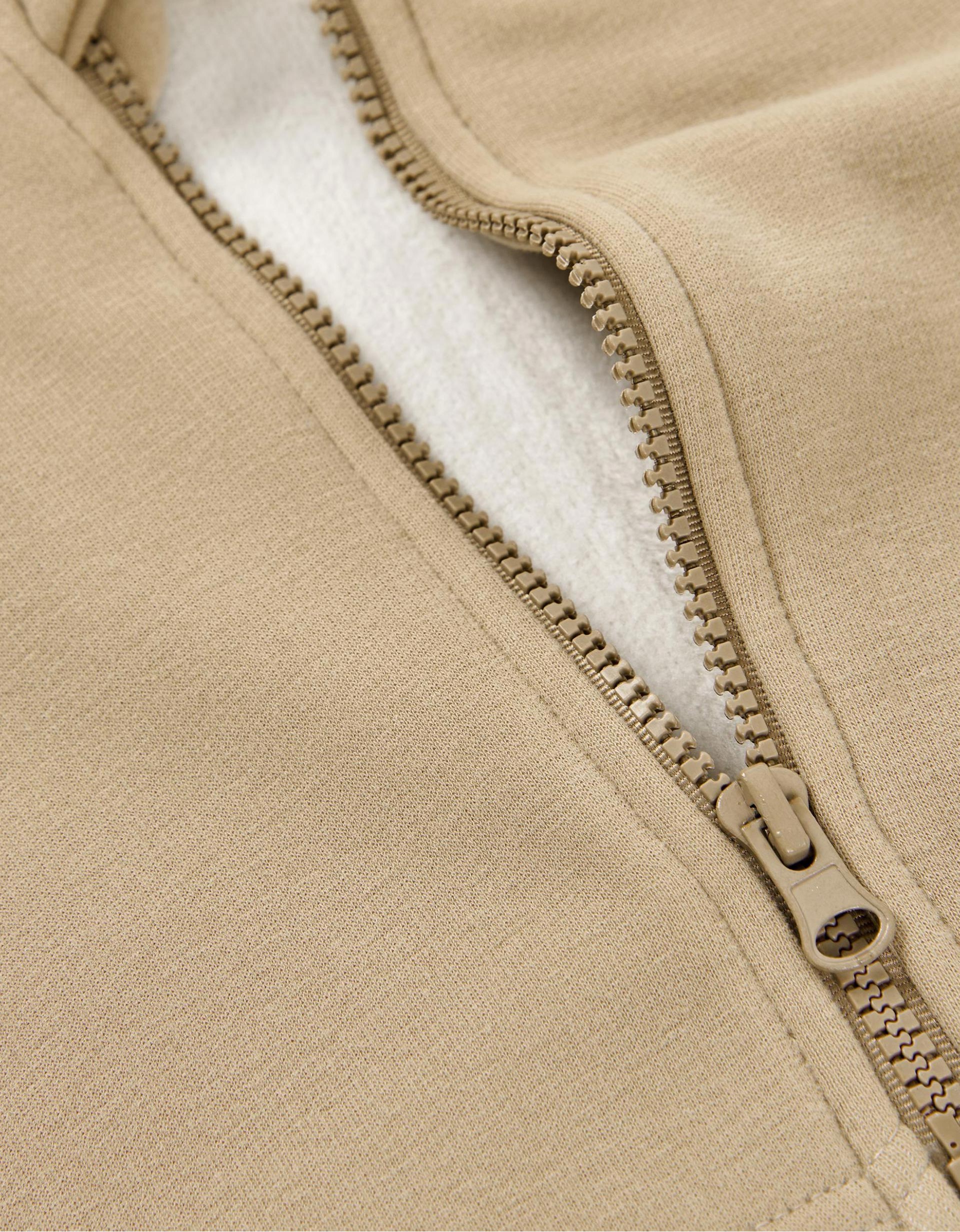 Chaqueta Perchada con Capucha para Recién Nacido, Beige