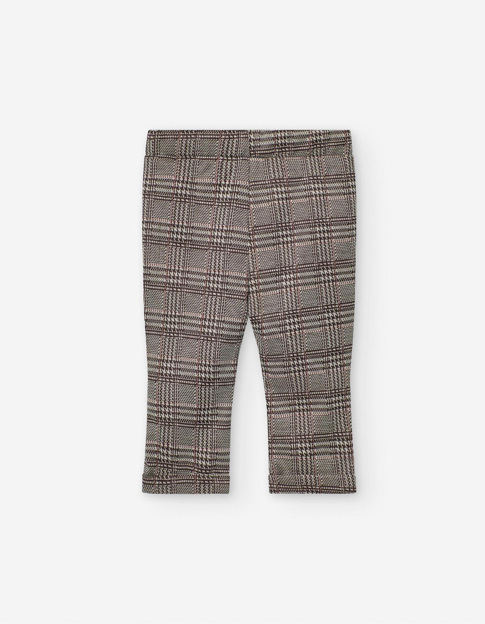 Pantalon à Carreaux pour Bébé Fille, Beige/Marron