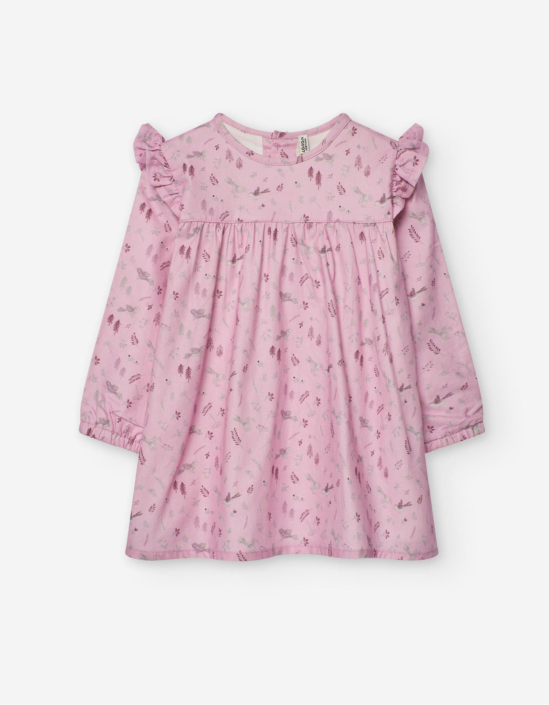 Robe Florale avec Volants pour Bébé Fille, Rose