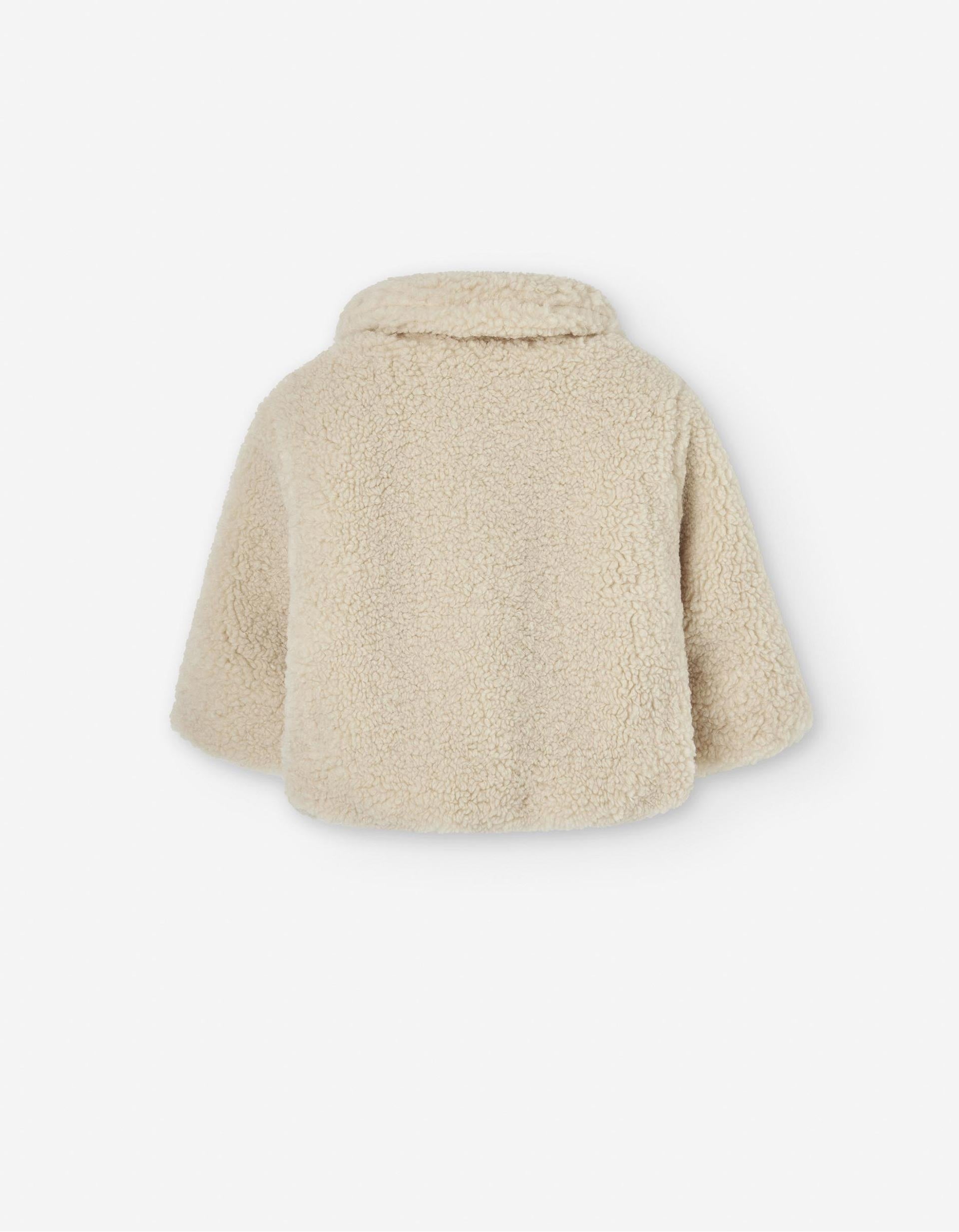 Sherpa Jacket for Baby Girl, Beige