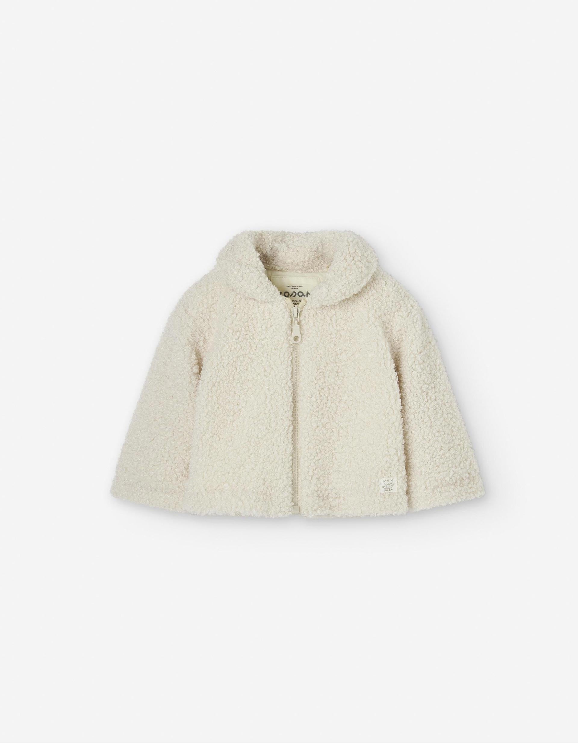 Chaqueta de Sherpa para Recién Nacido, Blanco