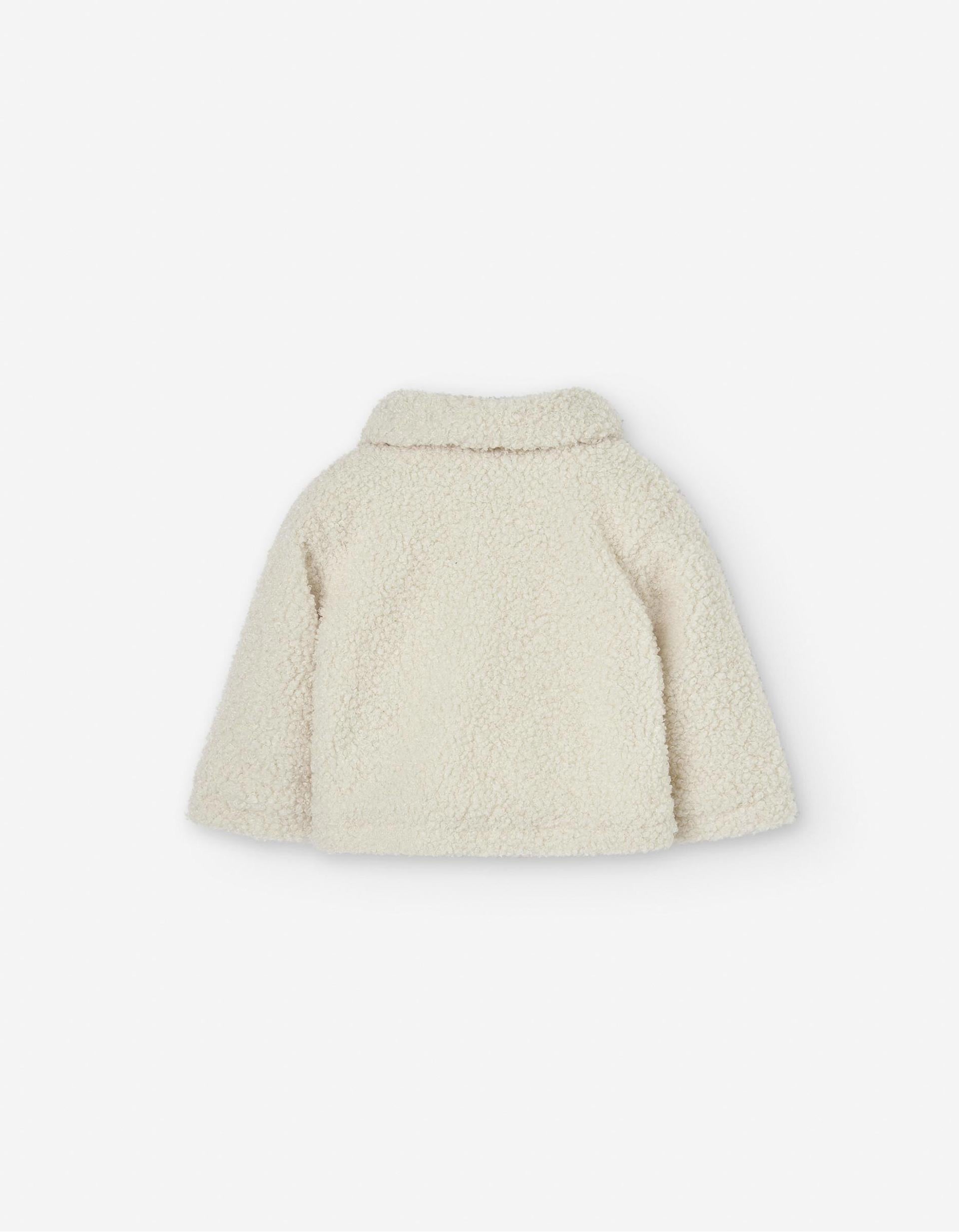 Chaqueta de Sherpa para Recién Nacido, Blanco