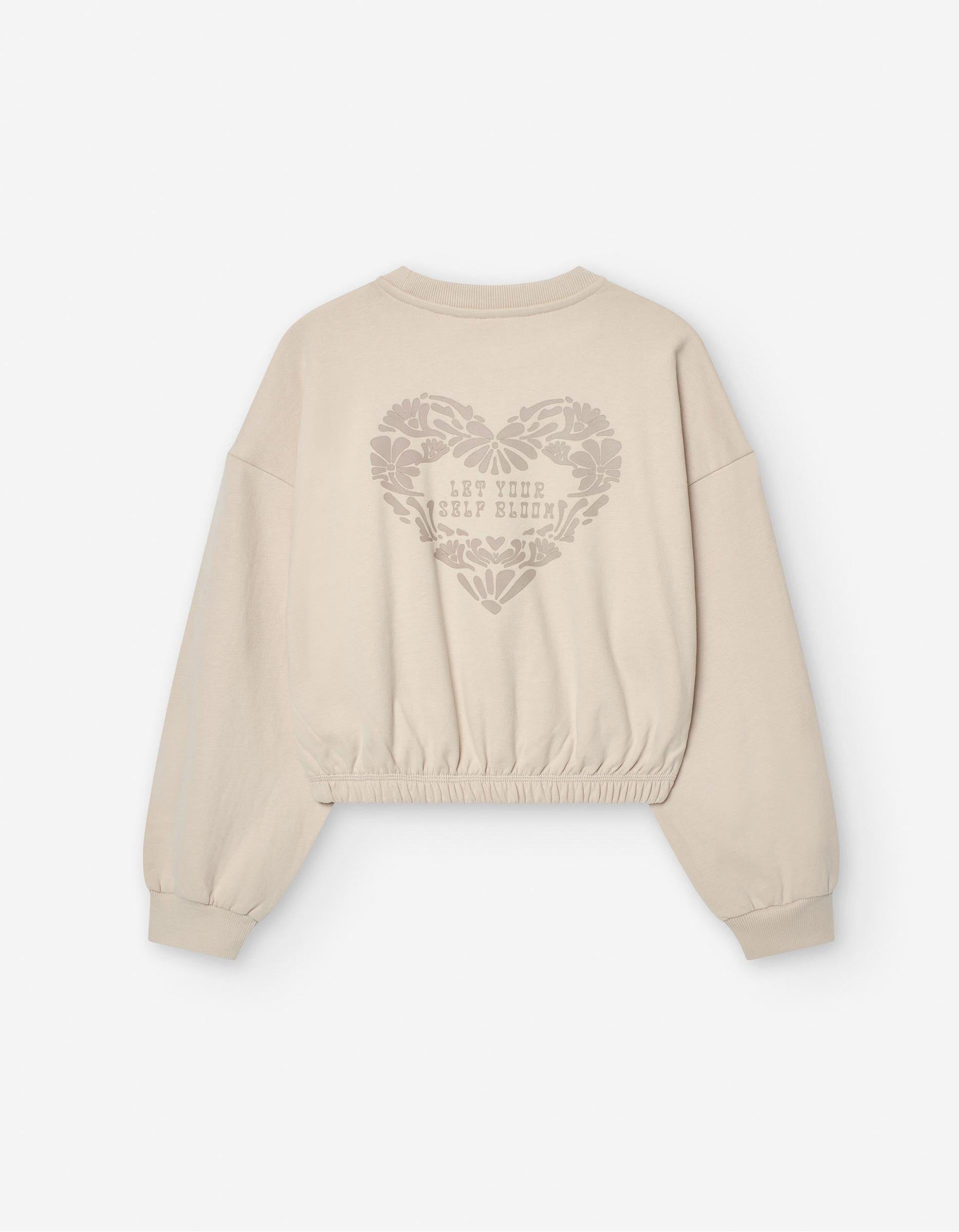 Sweat Bouffante pour Fille 'Bloom', Beige