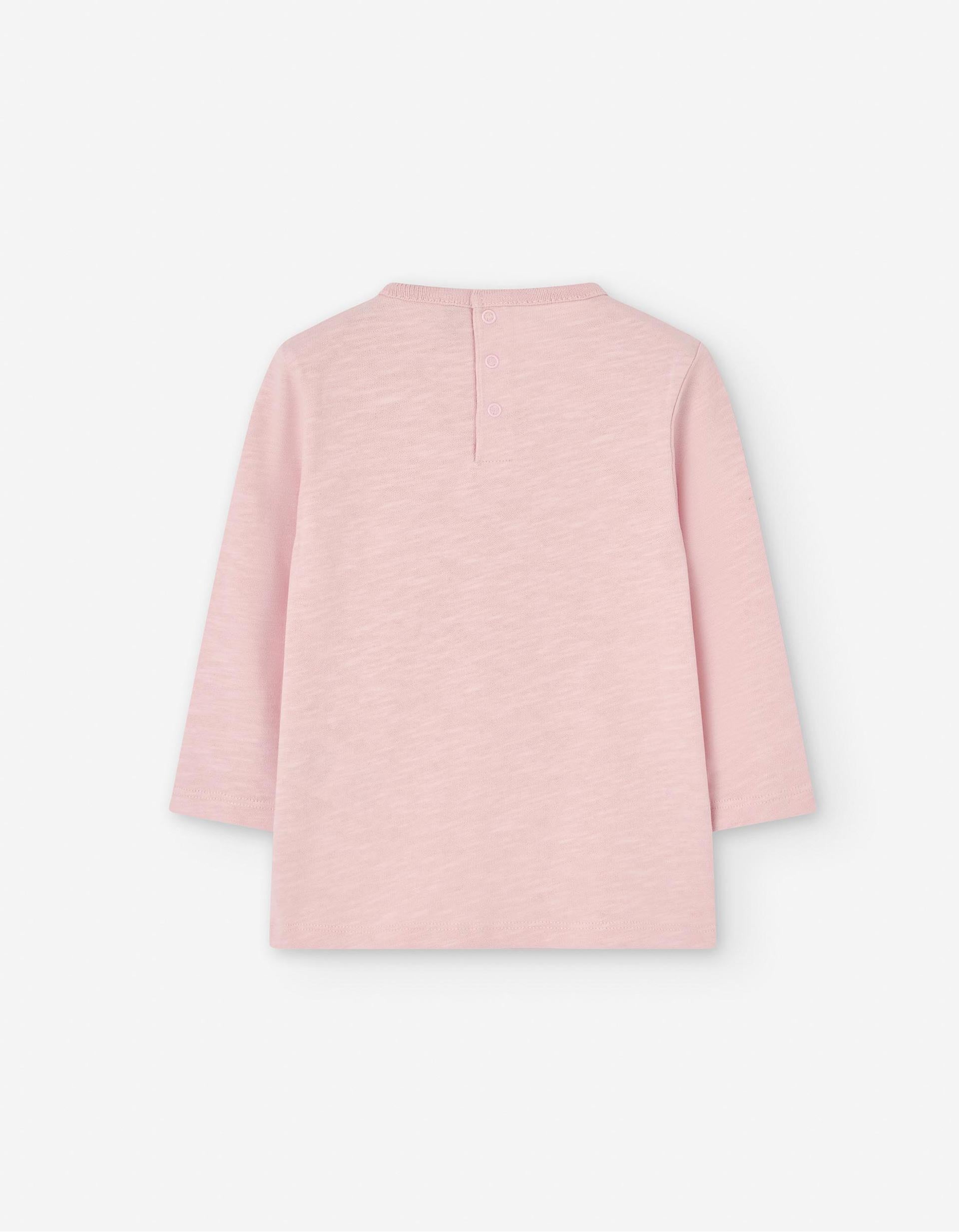 T-Shirt à Manches Longues pour Bébé Fille 'Hérisson', Rose