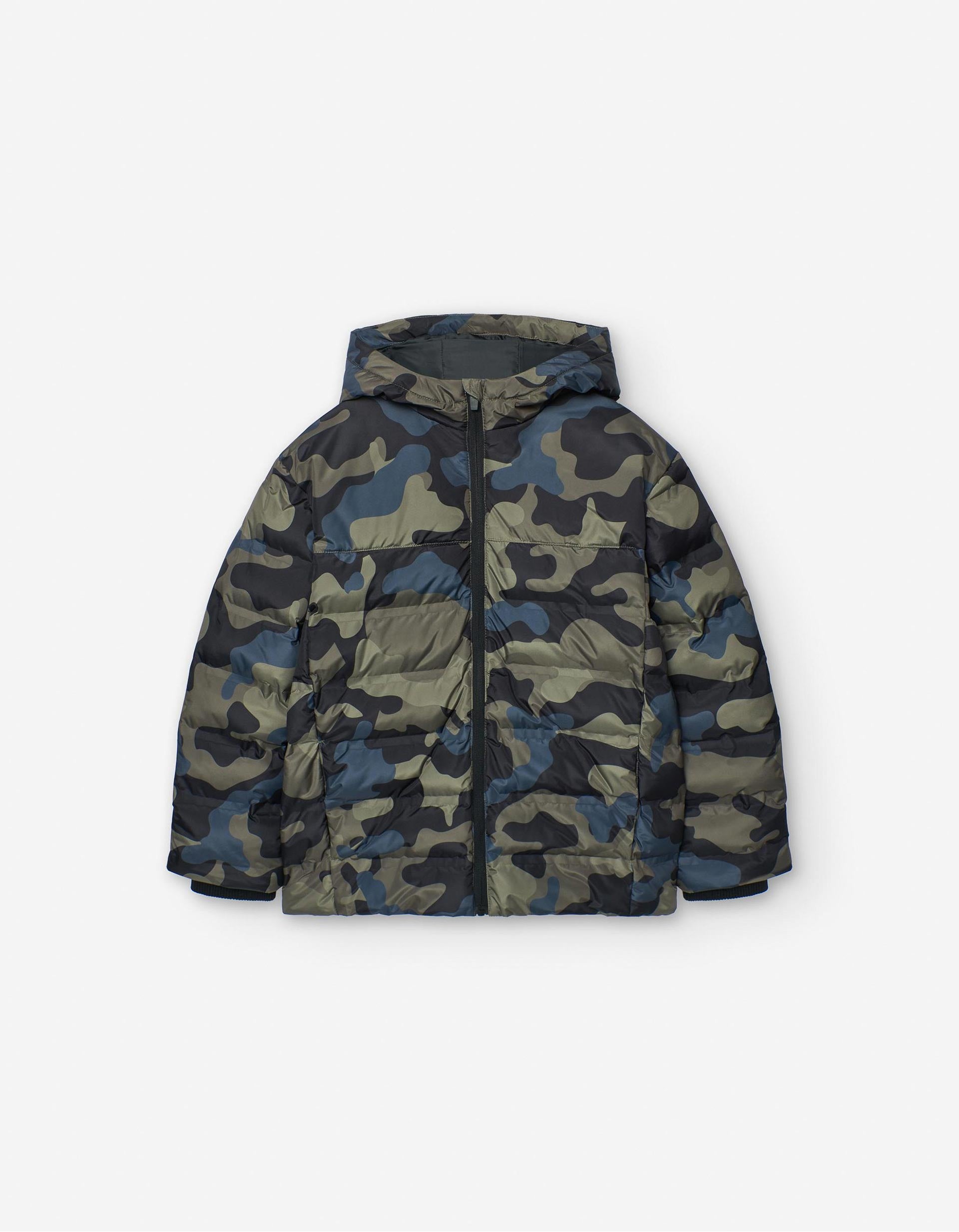 Chaqueta Acolchada Camuflada para Niño, Verde