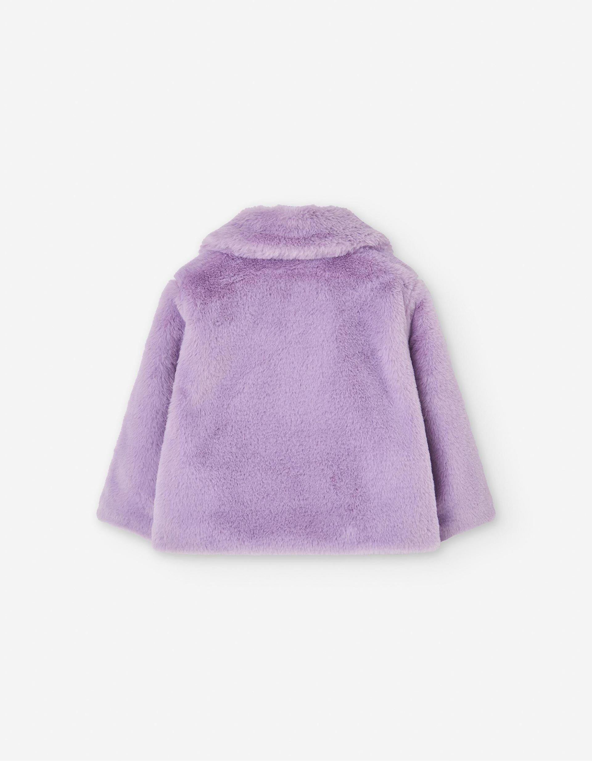 Faux Fur Coat for Baby Girls, Lilac