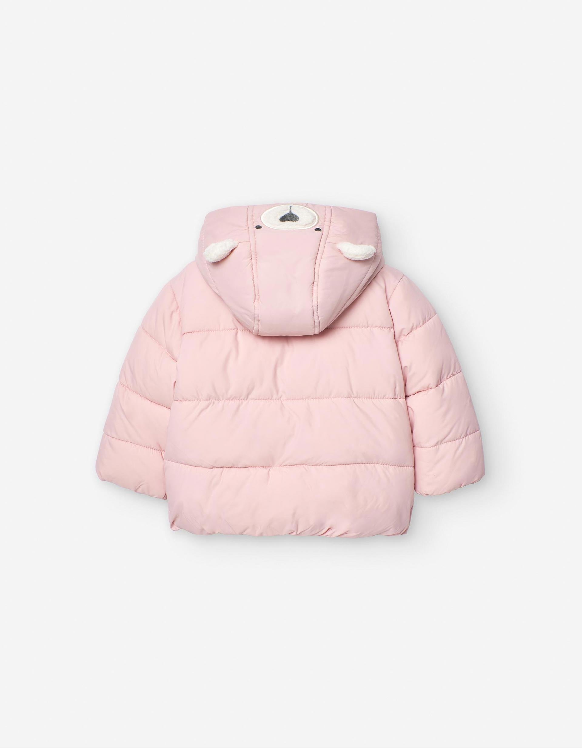 Doudoune avec Capuche pour Bébé Fille, Rose