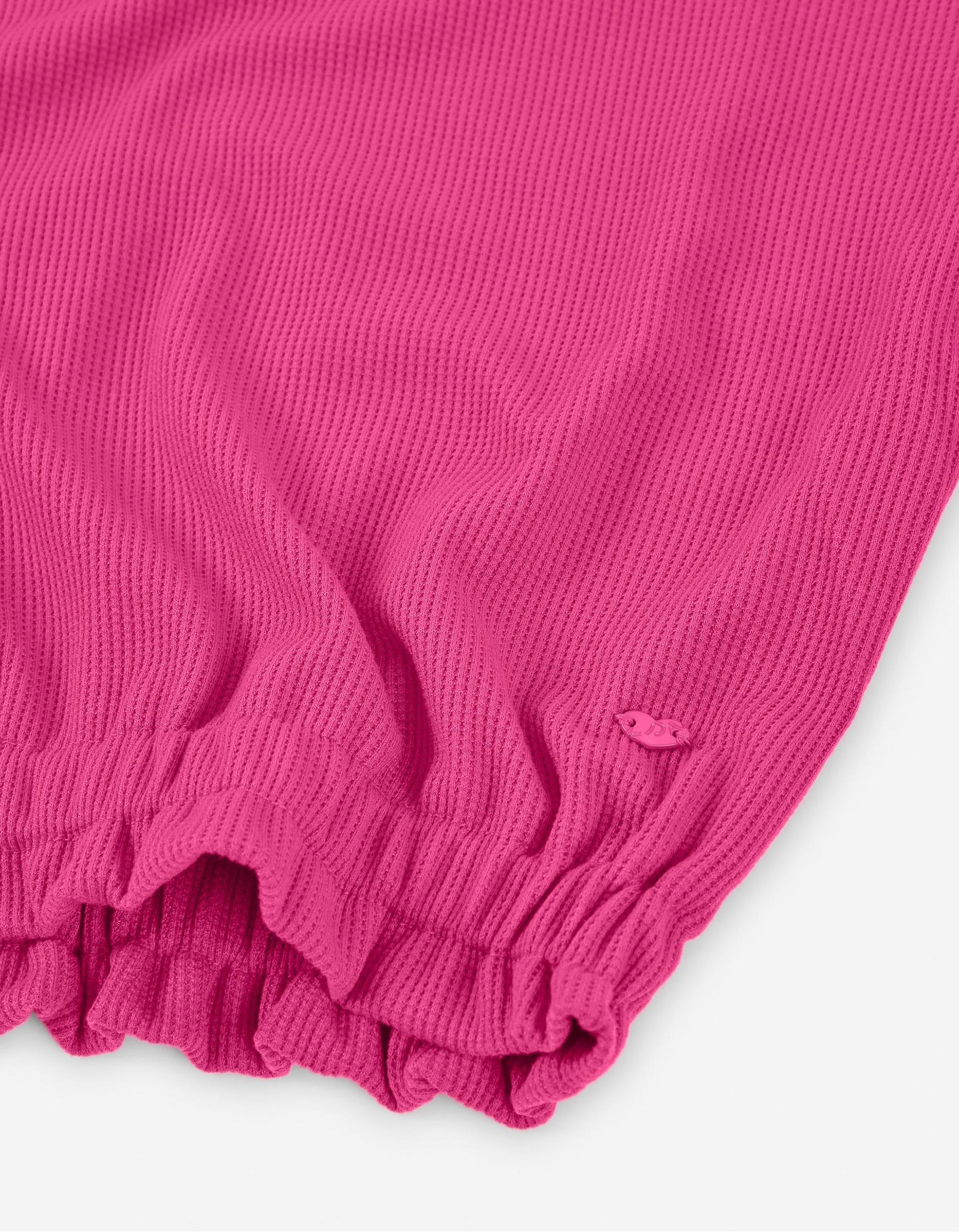 Sudadera con Textura y Capucha para Niña, Rosa