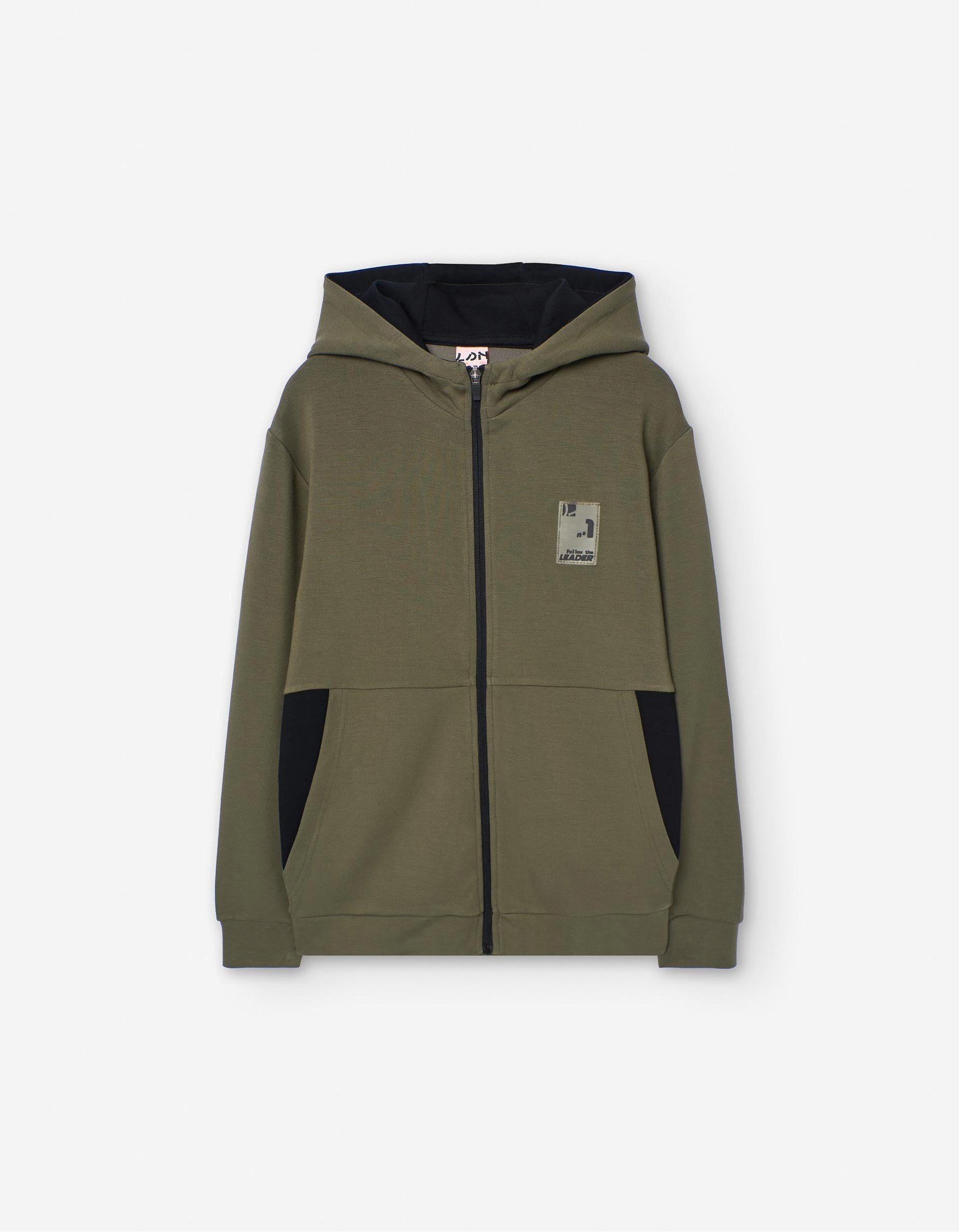 Veste avec Capuche pour Garçon, Vert/Noir