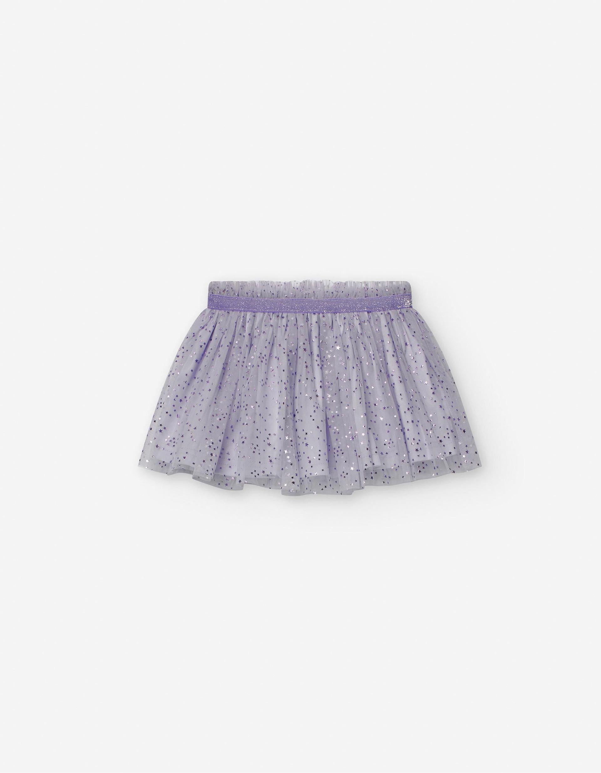 Saia de Tule com Brilhantes para Bebé Menina, Lilás