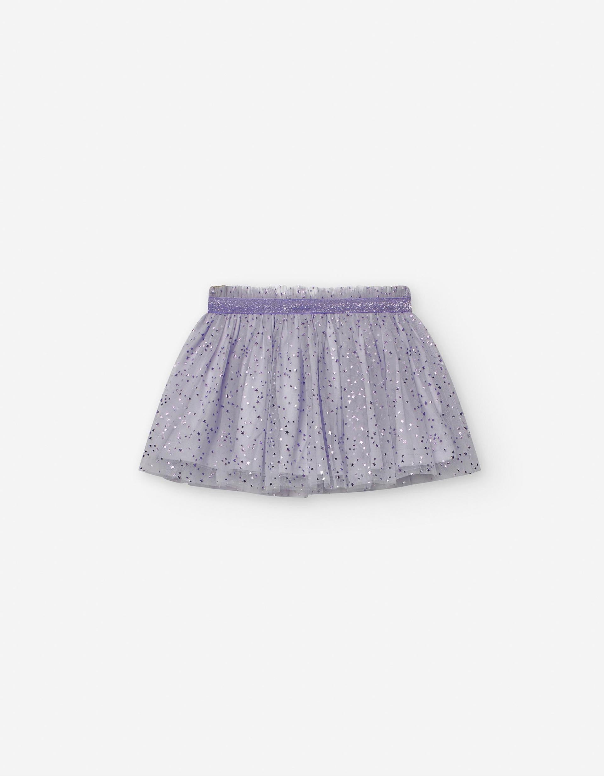 Saia de Tule com Brilhantes para Bebé Menina, Lilás