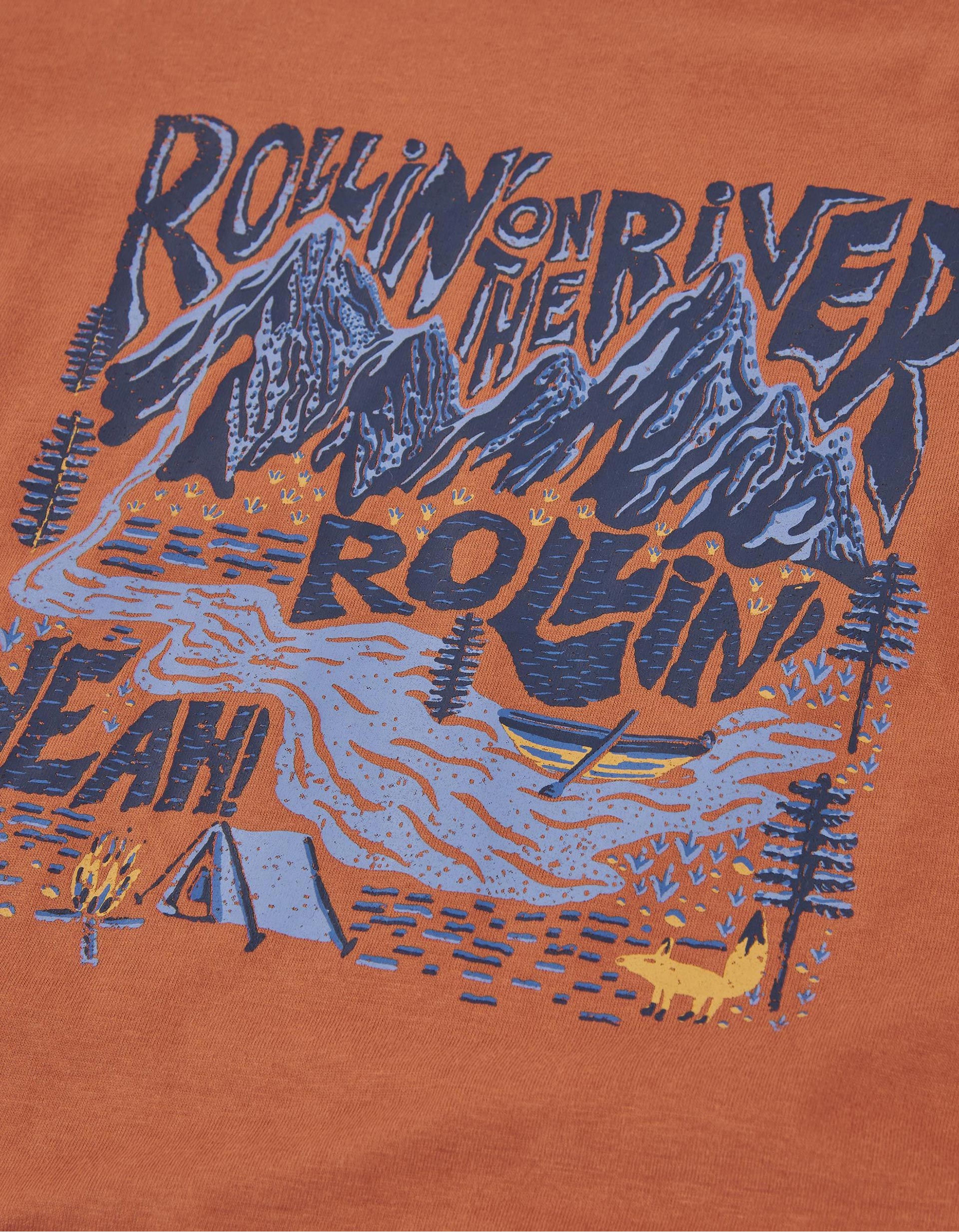 Camiseta de Manga Larga para Niño 'Rollin', Naranja