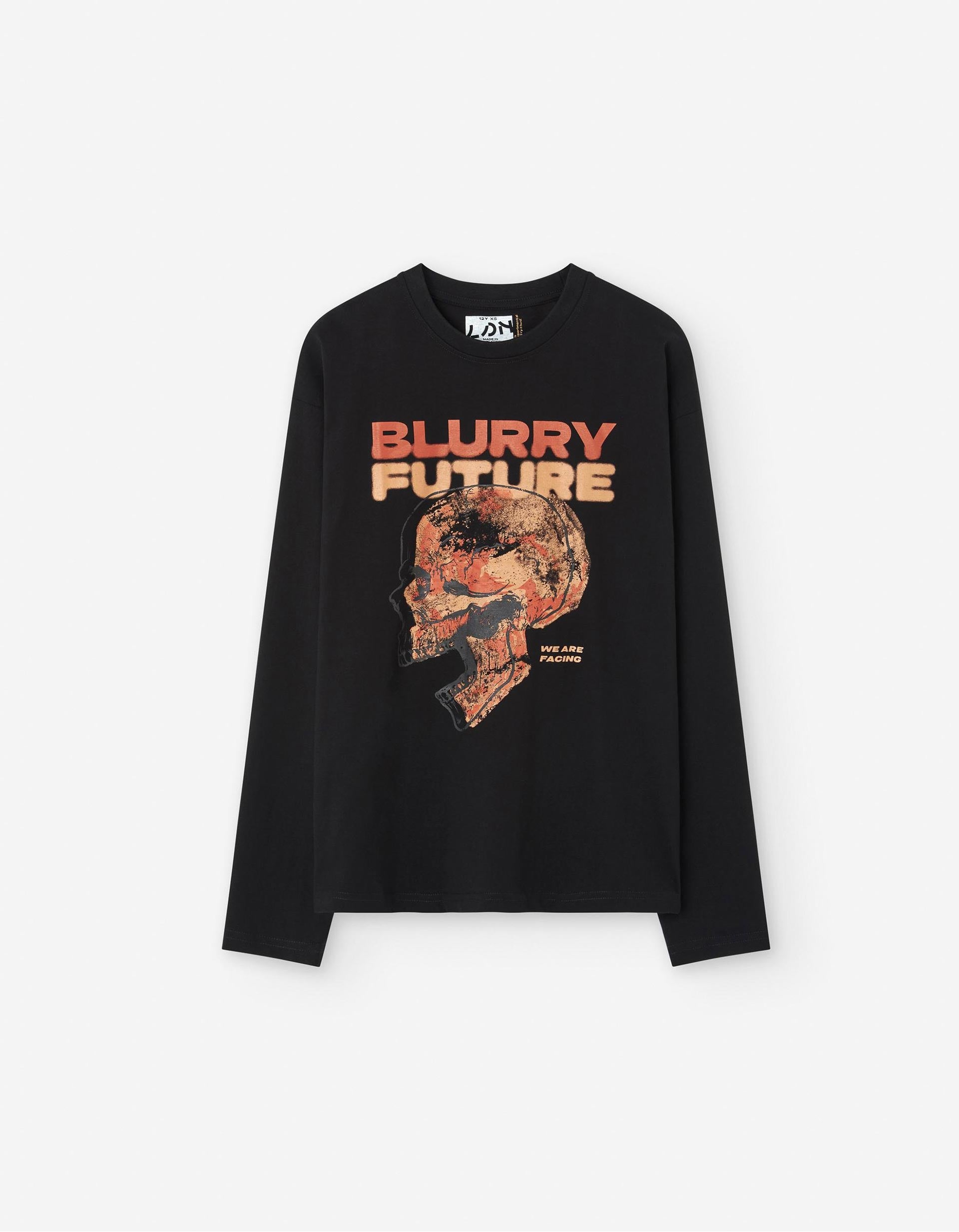 Camiseta de Manga Larga para Niño 'Blurry', Negro