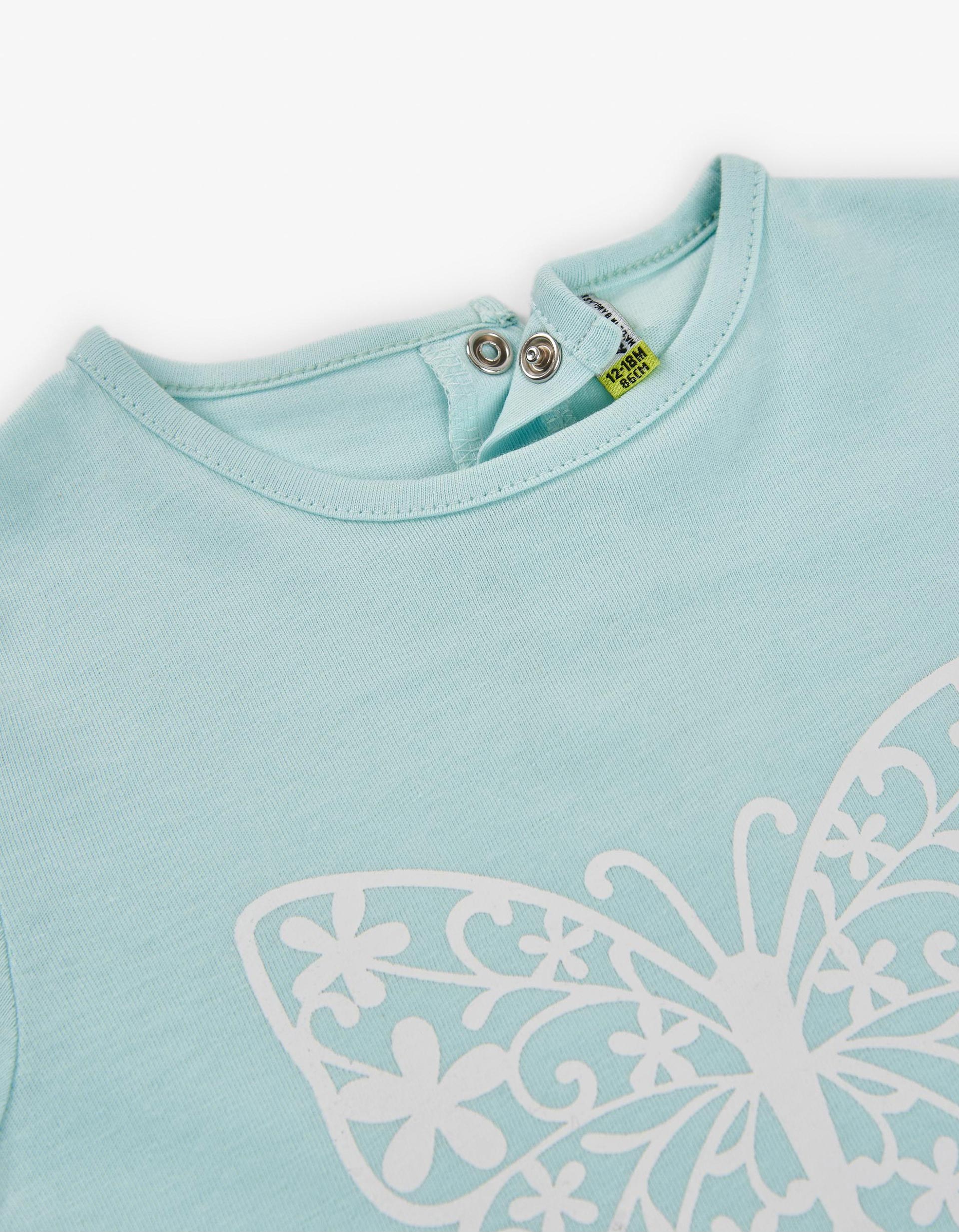 Long Sleeve T-shirt for Baby Girls 'Butterfly', Blue