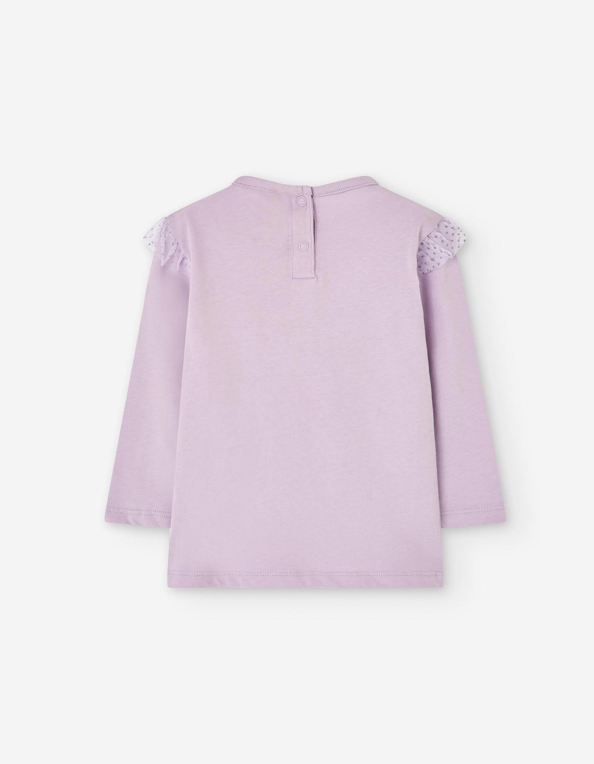 T-Shirt à Manches Longues pour Bébé Fille 'Licorne', Lilas