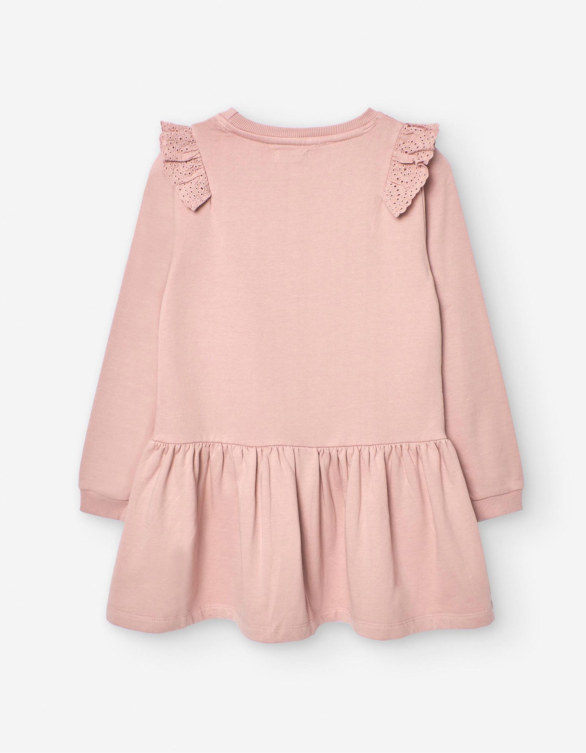 Dress with Broderie Anglaise Ruffles for Girls, Pink