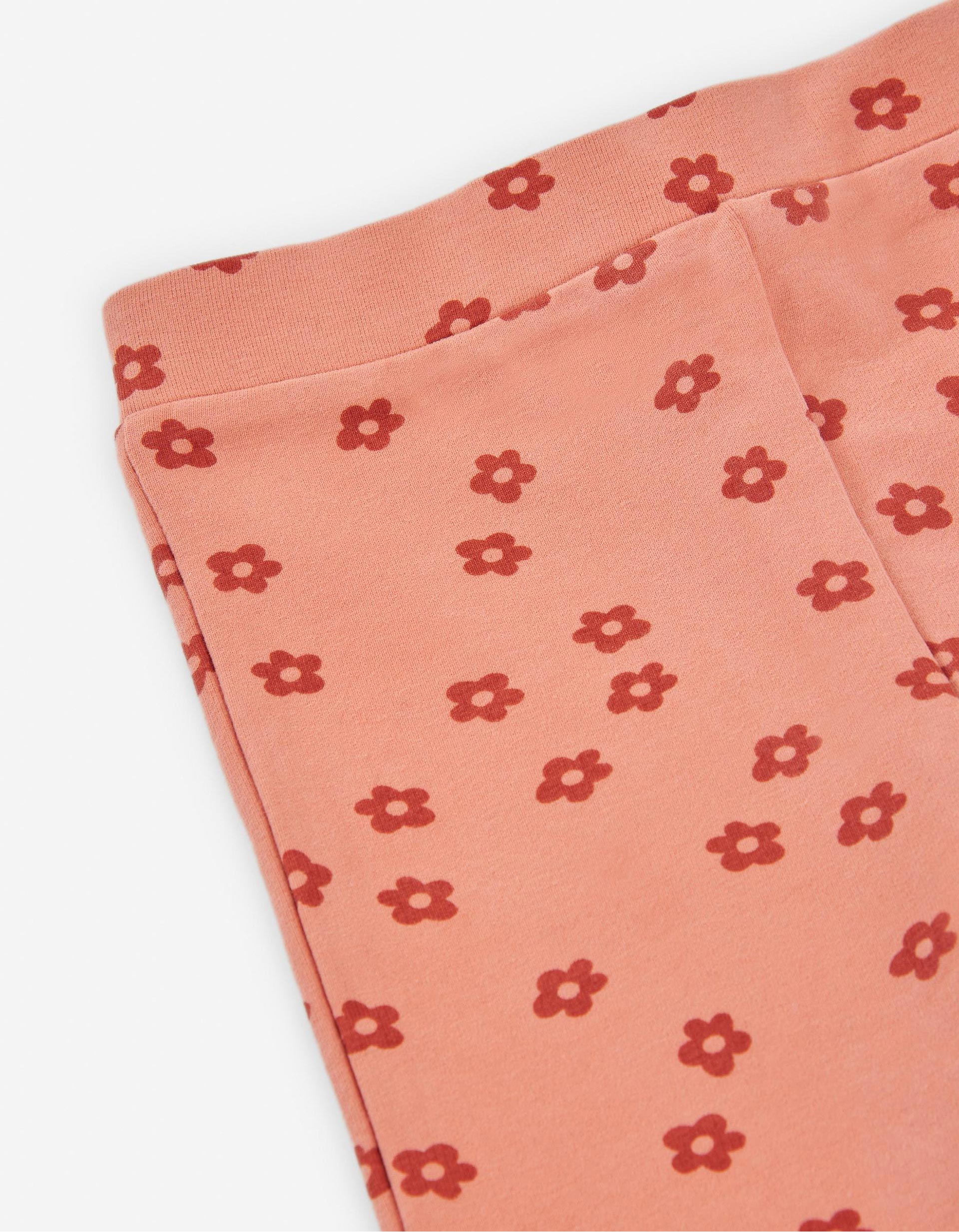 Leggings Motivo Floral para Bebé Menina, Coral