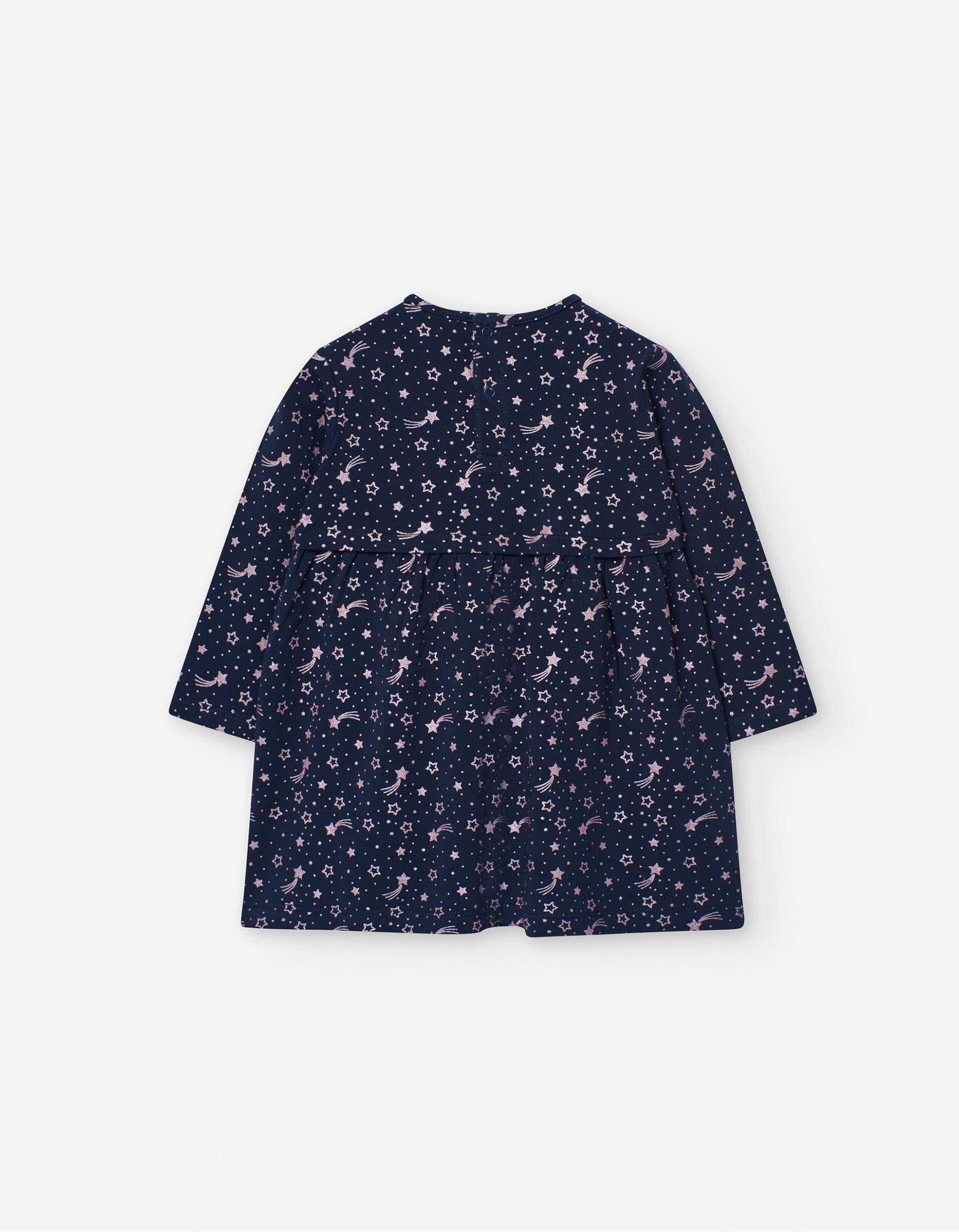 Robe Motif Étoiles pour Bébé Fille, Bleu/Rose