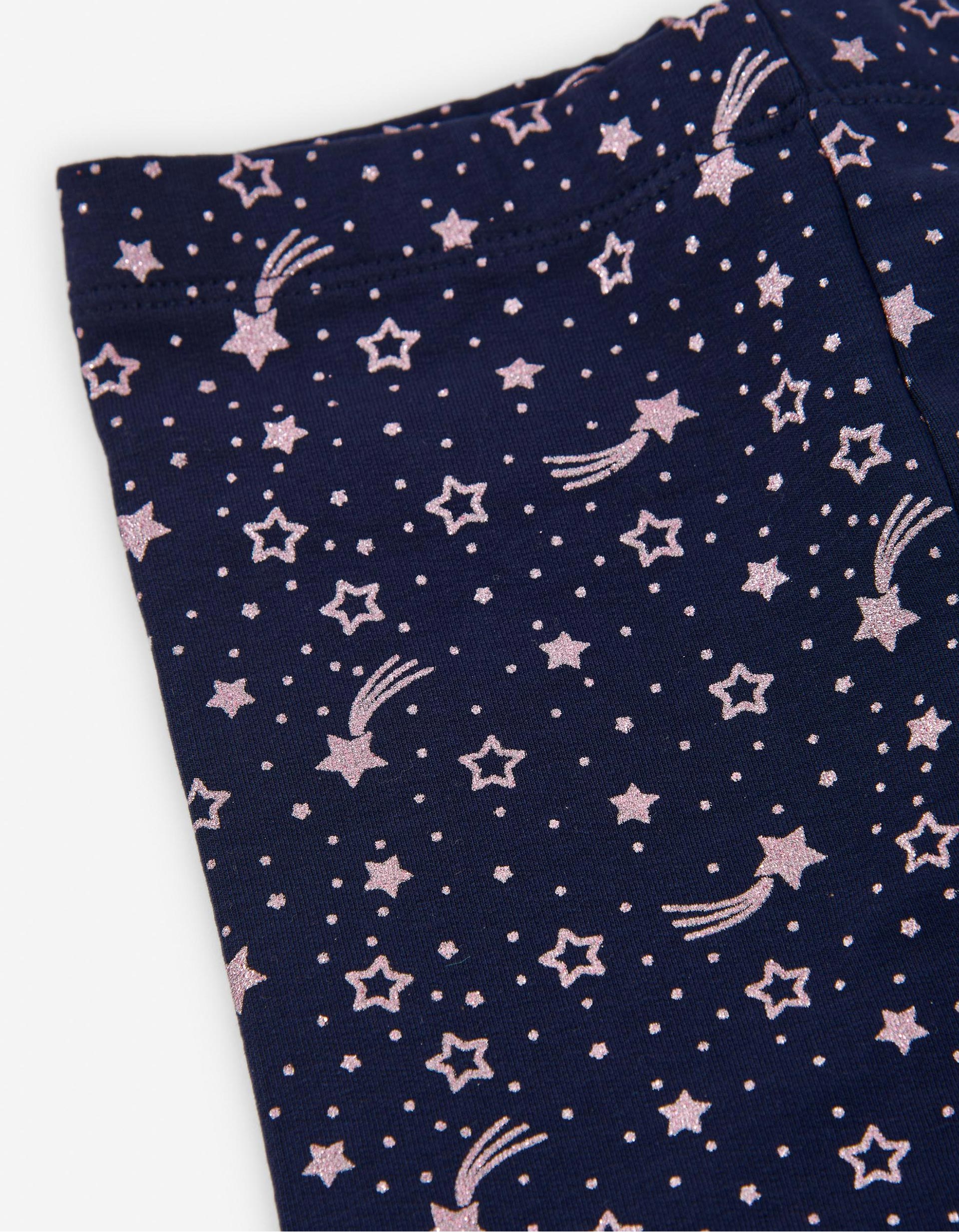 Leggings Motivo de Estrelas para Bebé Menina, Azul/Rosa