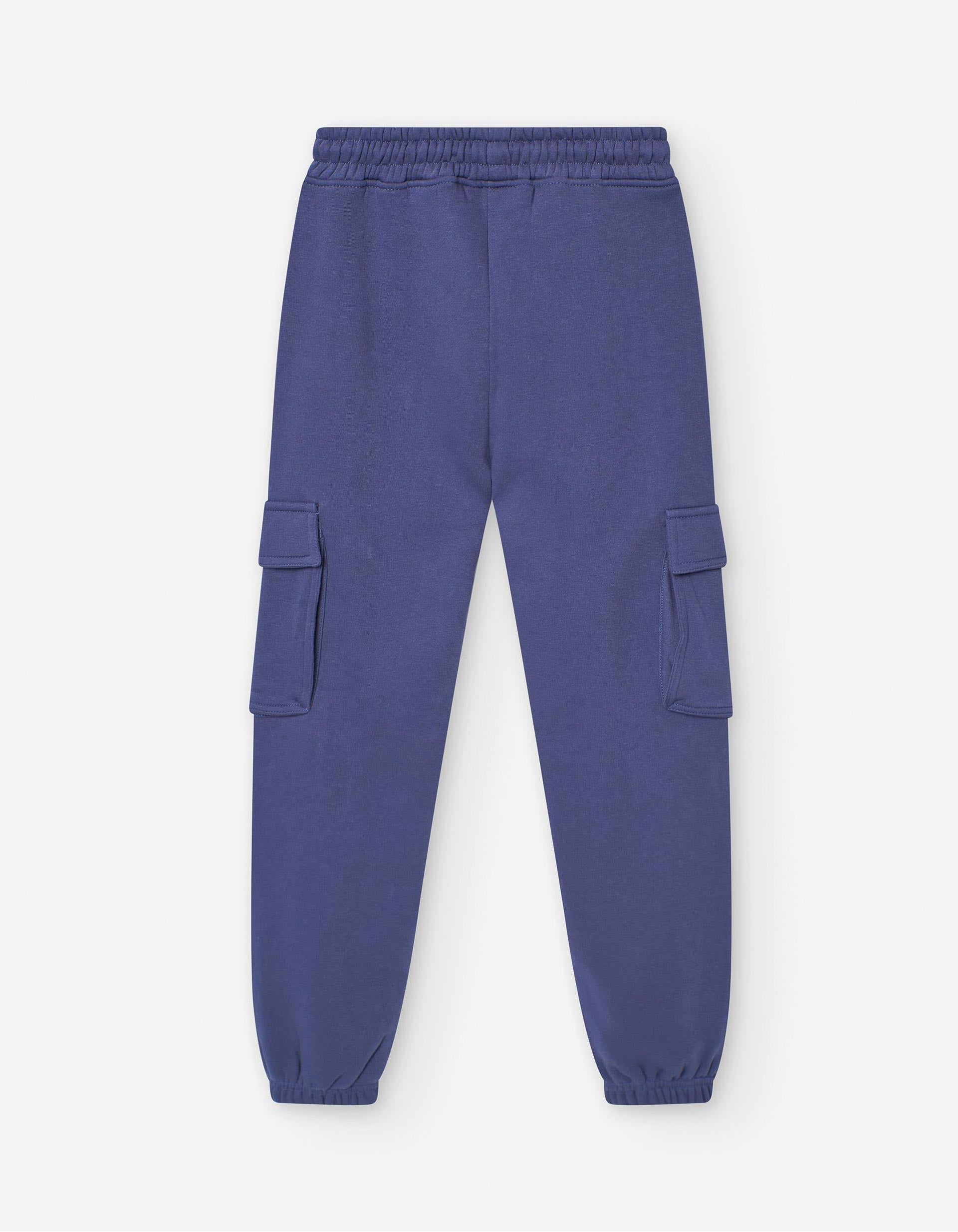 Calças Joggers com Bolsos Cargo para Menino, Azul