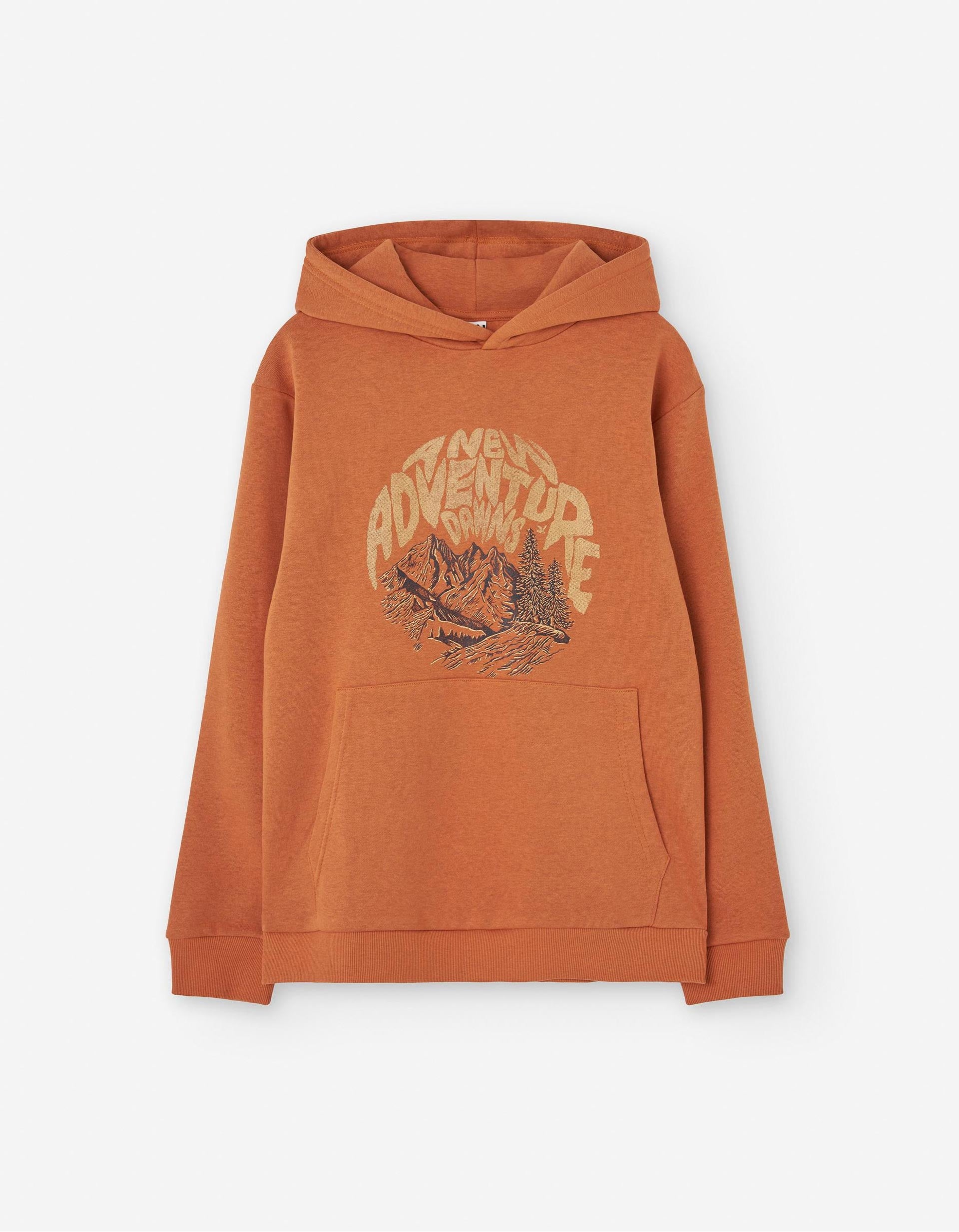 Sweat avec Capuche pour Garçon 'Aventure', Orange