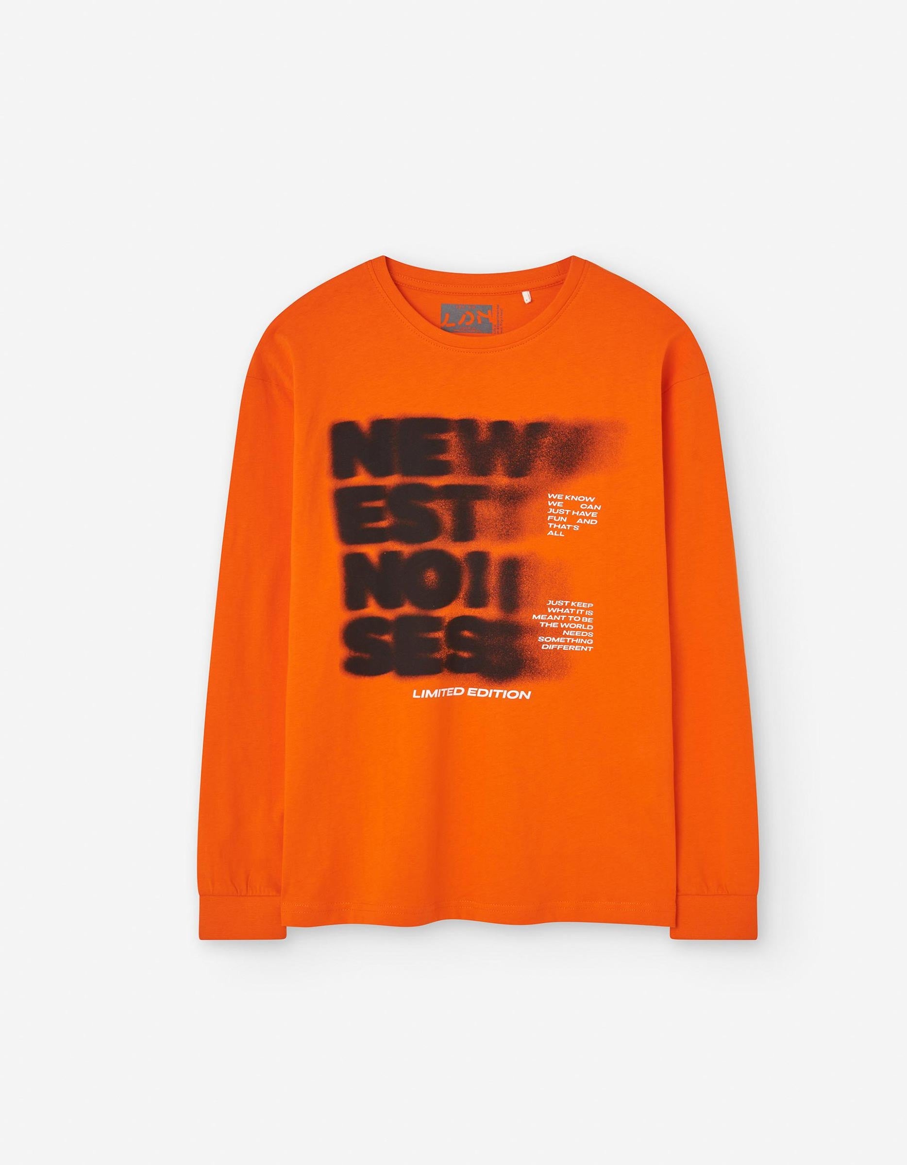 Camiseta de Manga Larga para Niño 'New', Naranja