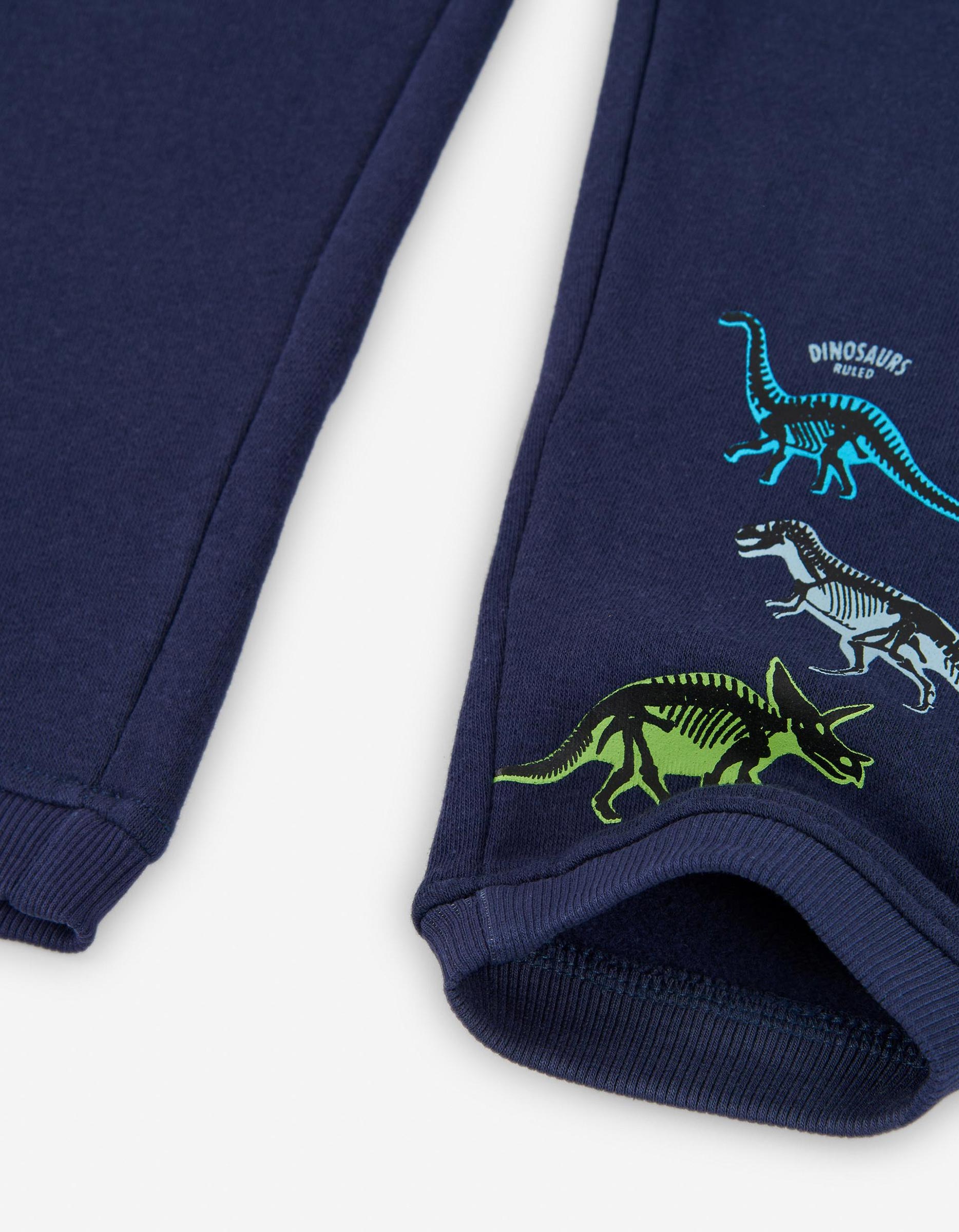 Calças Joggers para Menino 'Dinossauros', Azul Escuro