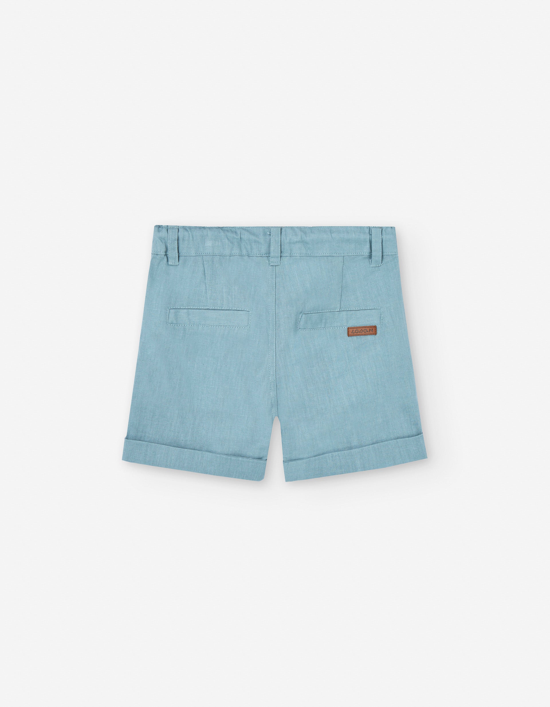 Calções de Algodão e Linho para Bebé Menino, Azul