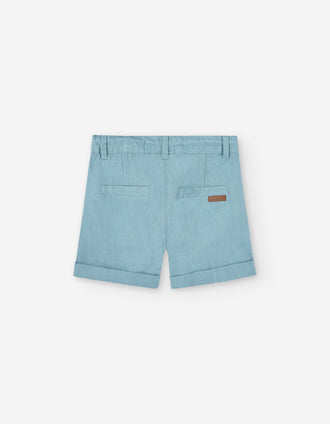 Cotton and Linen Shorts for Baby Boys, Blue