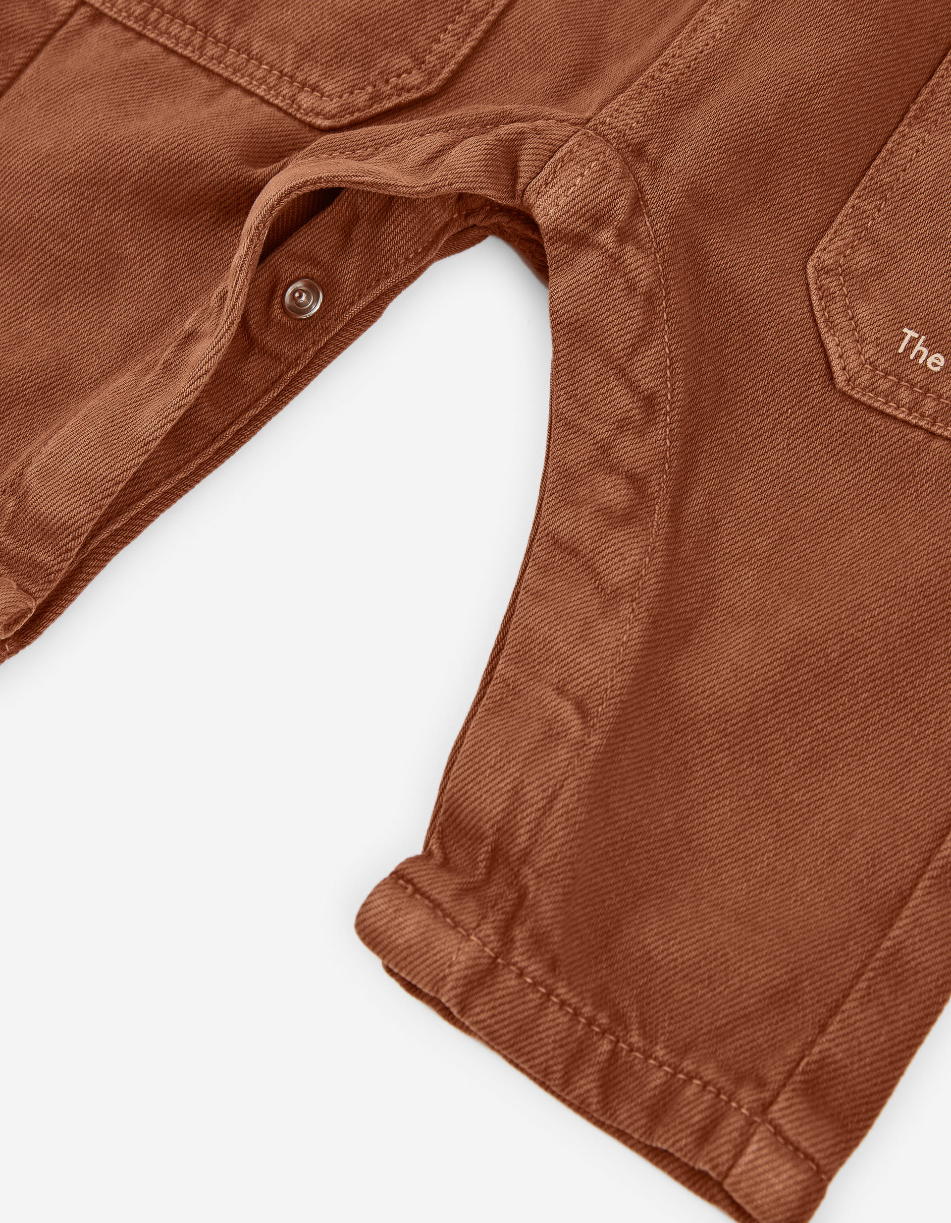 Salopette en sergé avec quatre poches pour bébé garçon, orange