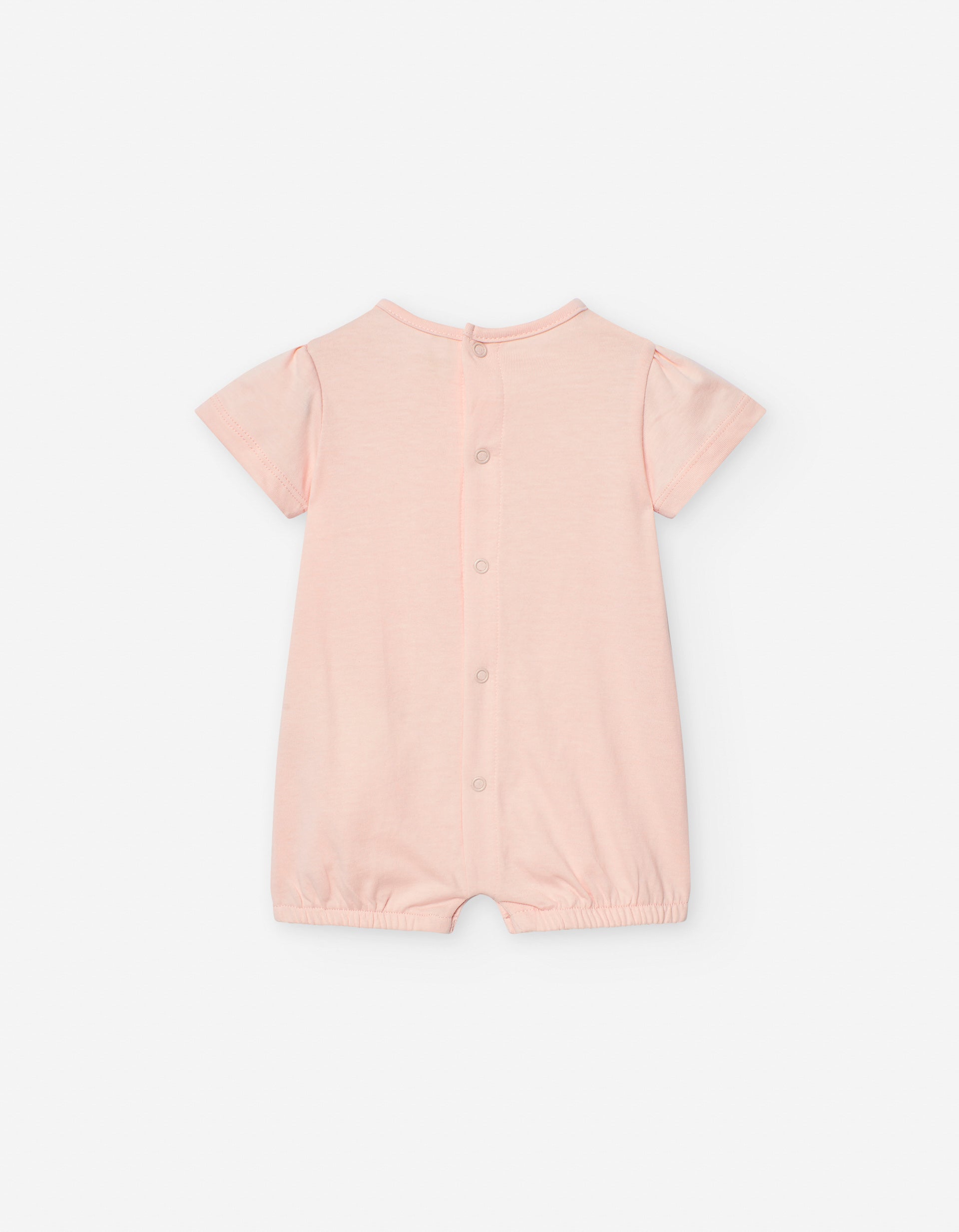 Romper with Prints for Newborn Girls 'Giraffe', Pink