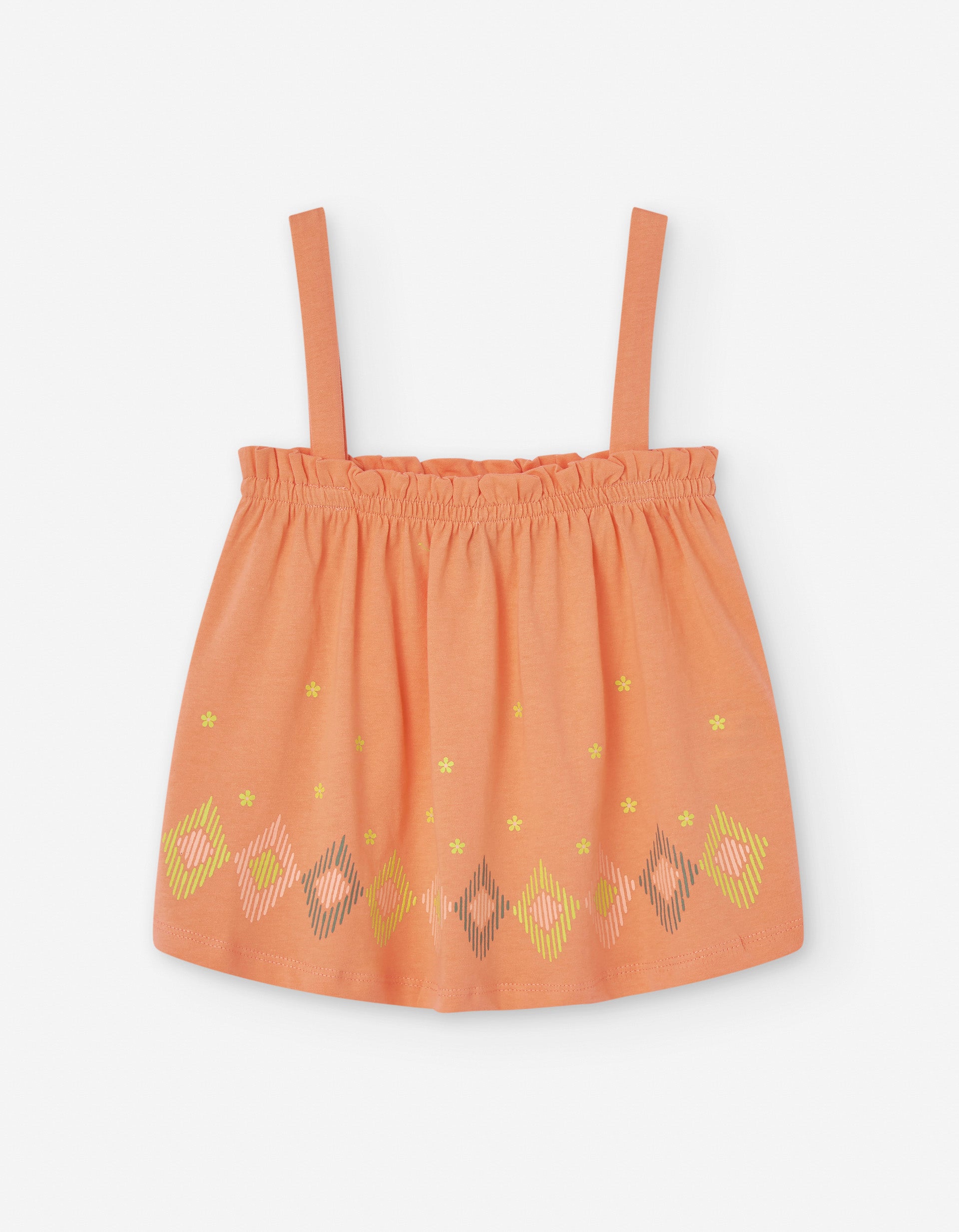Top Imprimé pour Fille, Corail