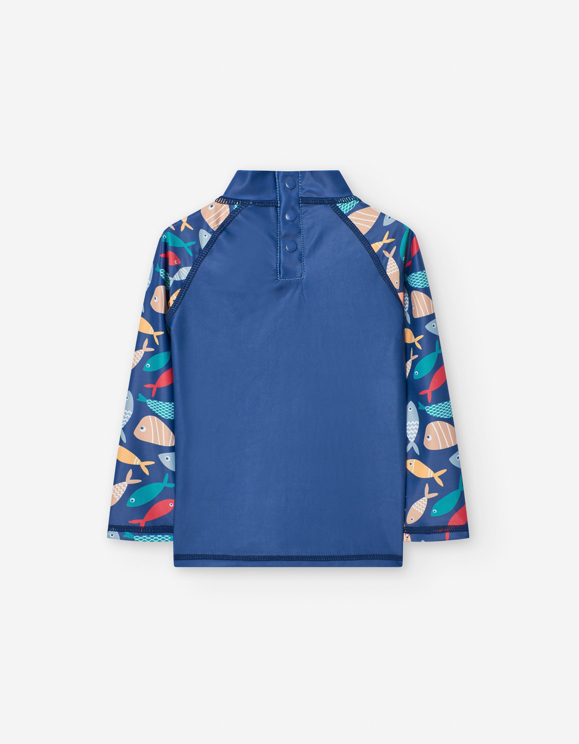 Swim T-shirt with Printed Fish for Baby Boys, Blue