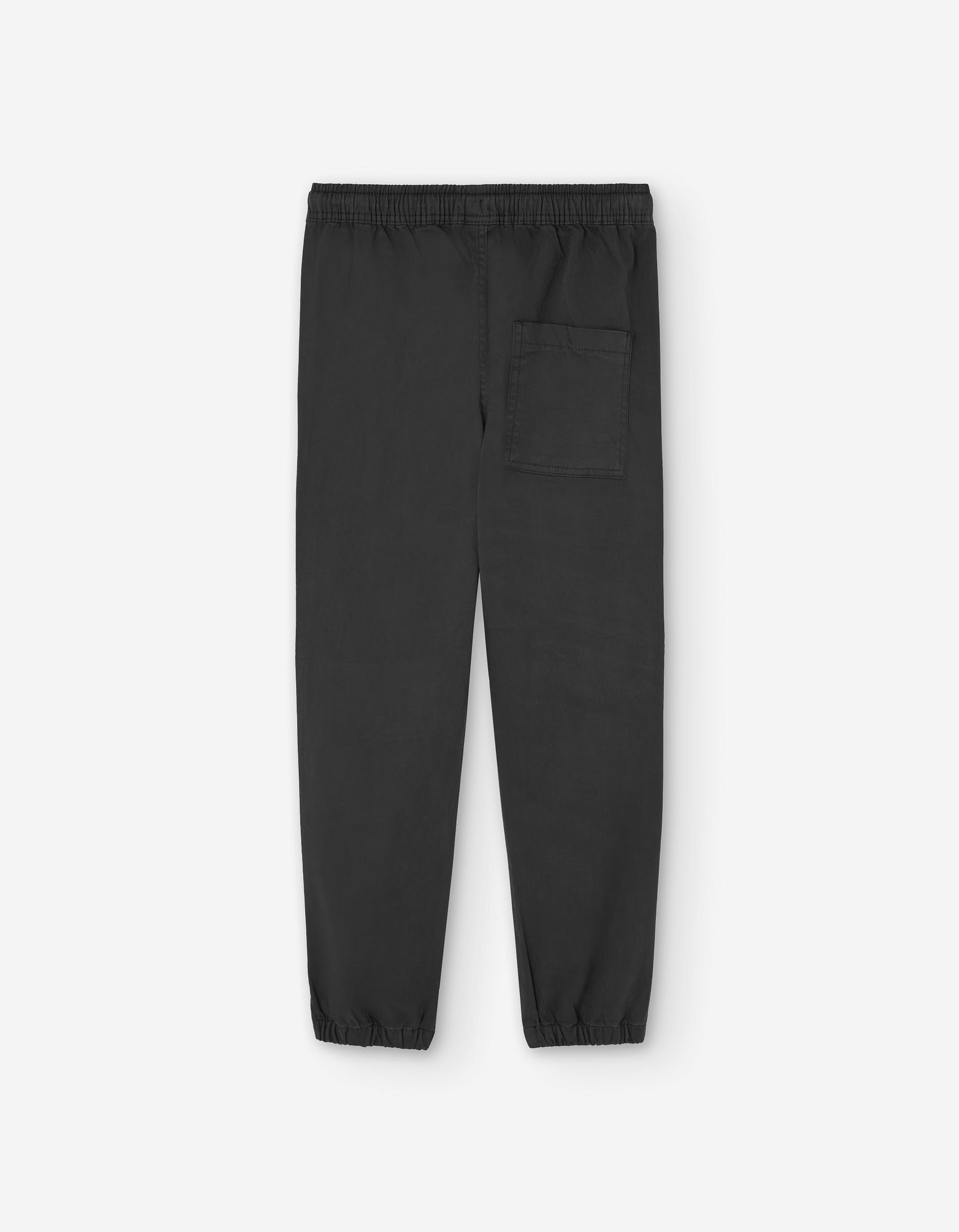Twill joggers with drawstring and cargo pockets for boys, dark grey