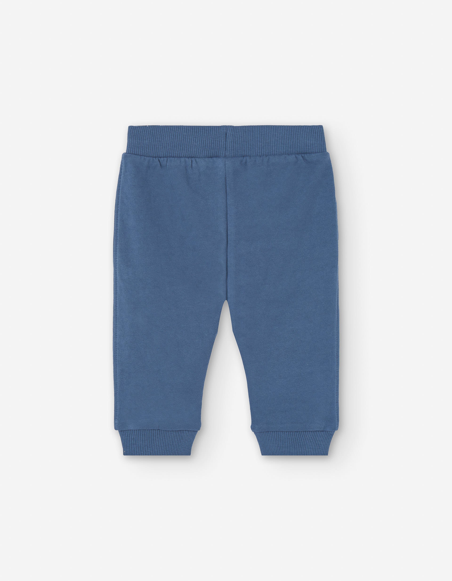 Brushed joggers with vehicles print for baby boys, blue